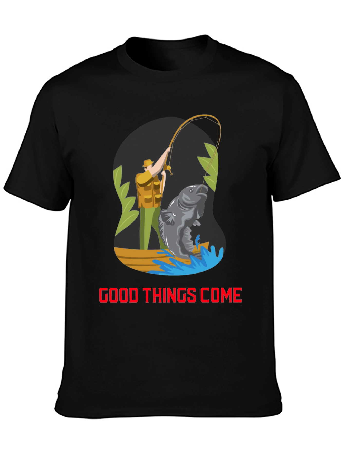Fishing Graphic Tee - Good Things Come T-Shirt