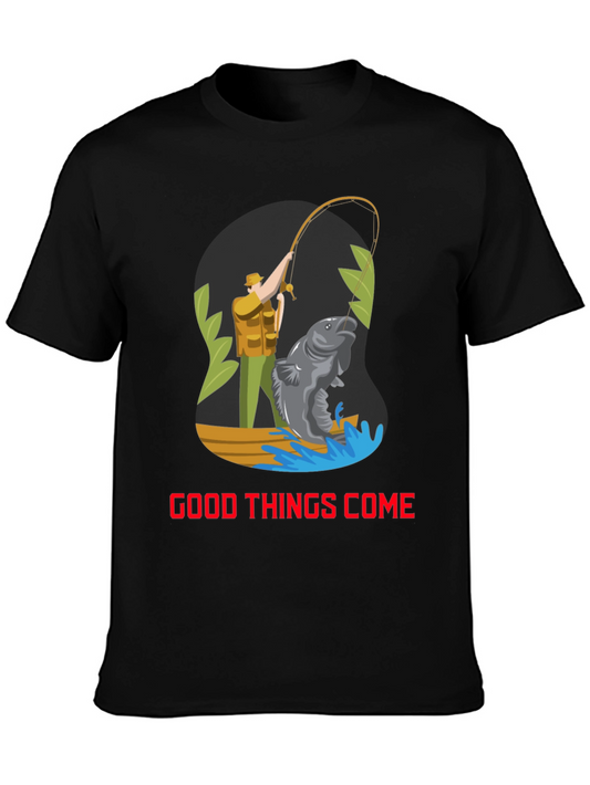 Fishing Graphic Tee - Good Things Come T-Shirt