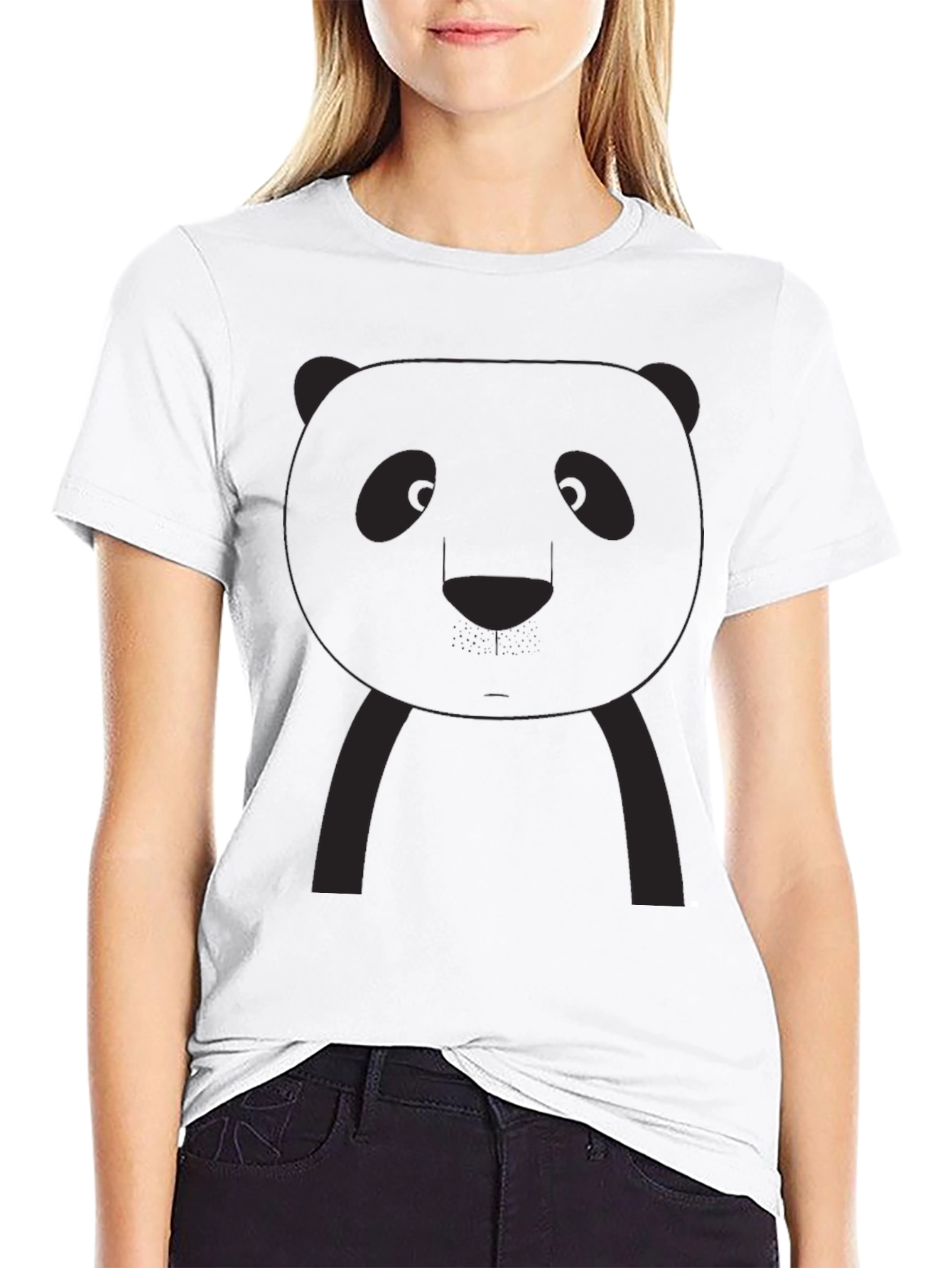 Panda Graphic Tee - Black Crew Neck