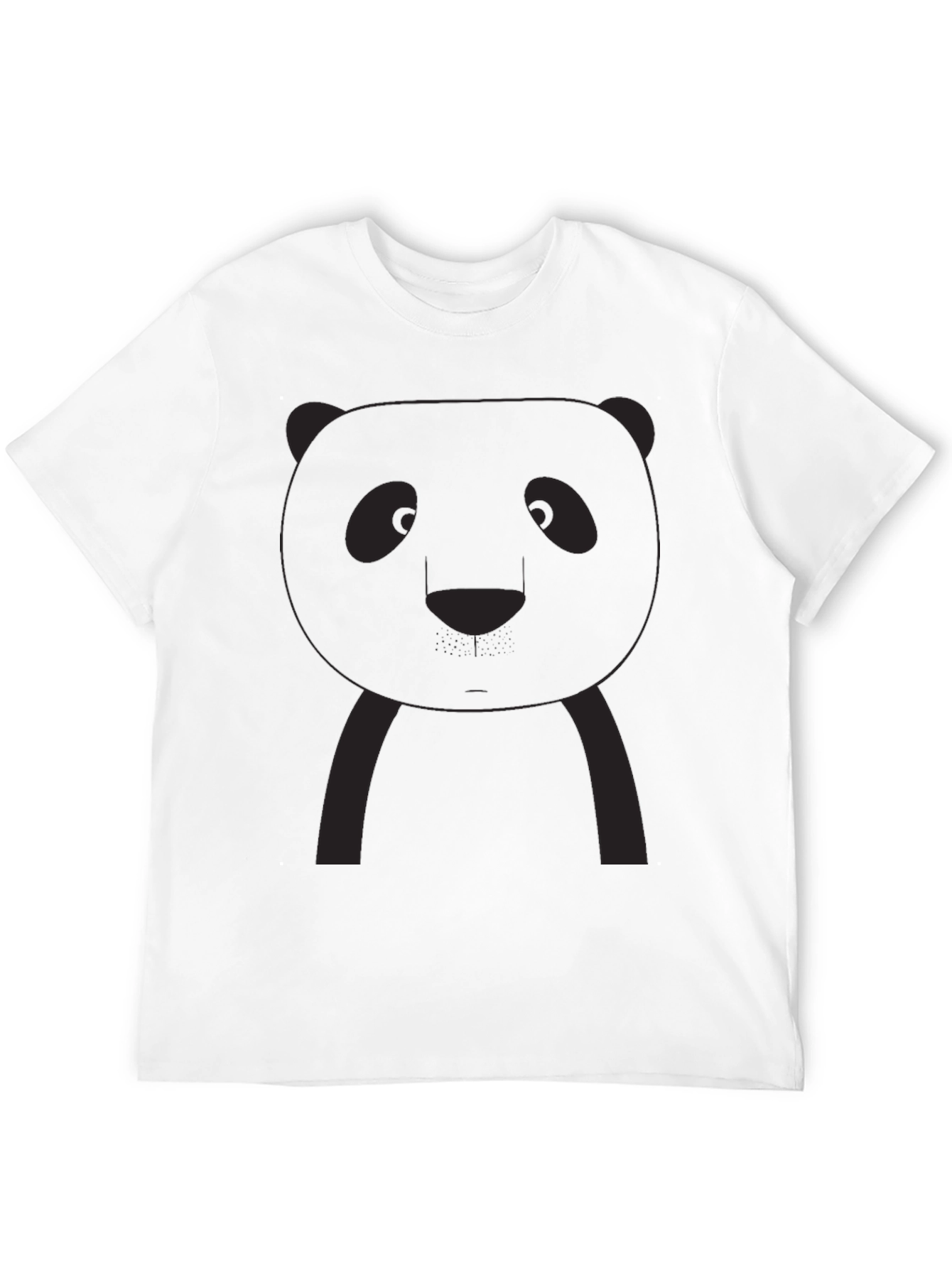 Panda Graphic Tee - Black Crew Neck