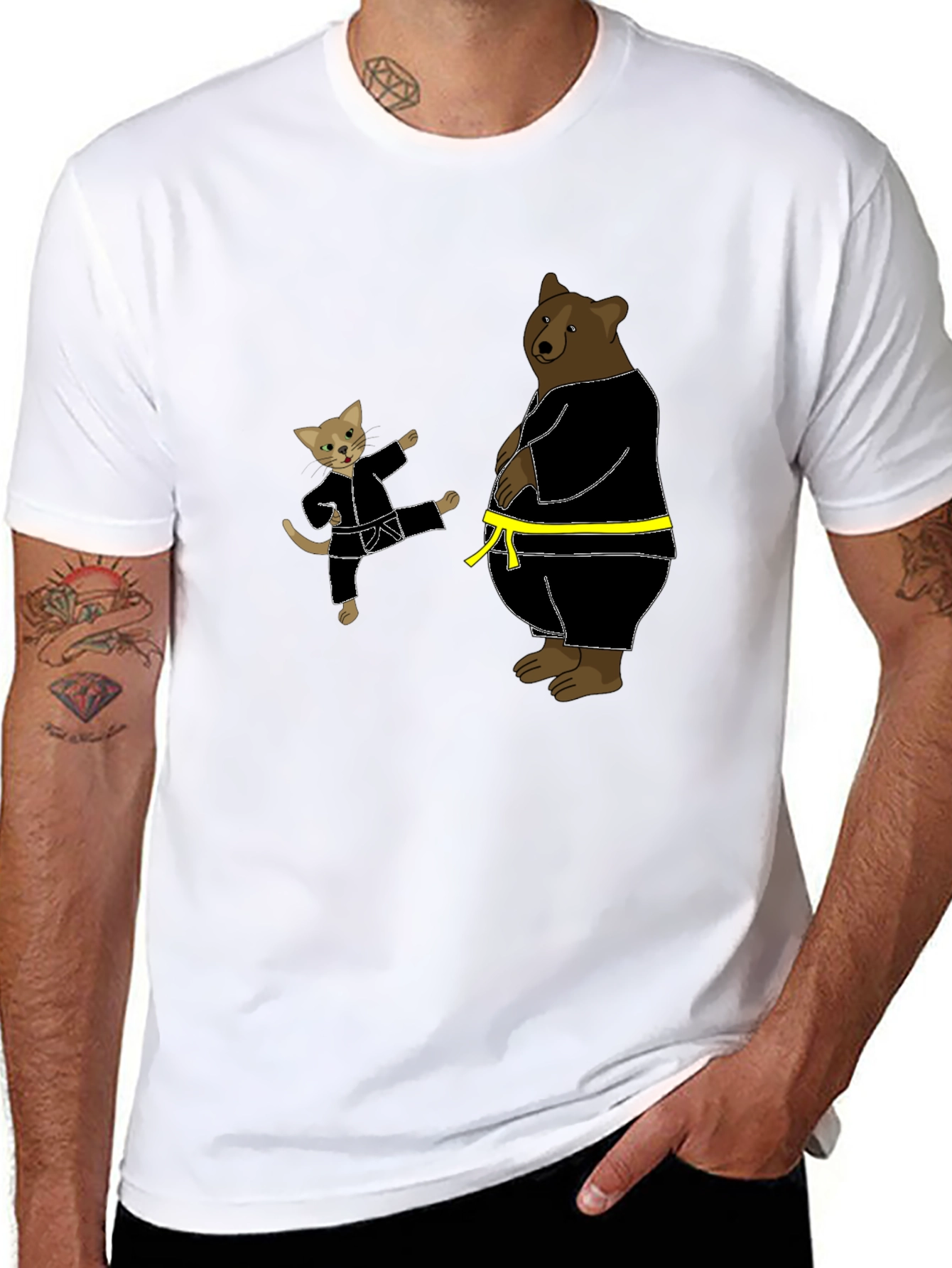 Karate Cat & Bear T-Shirt