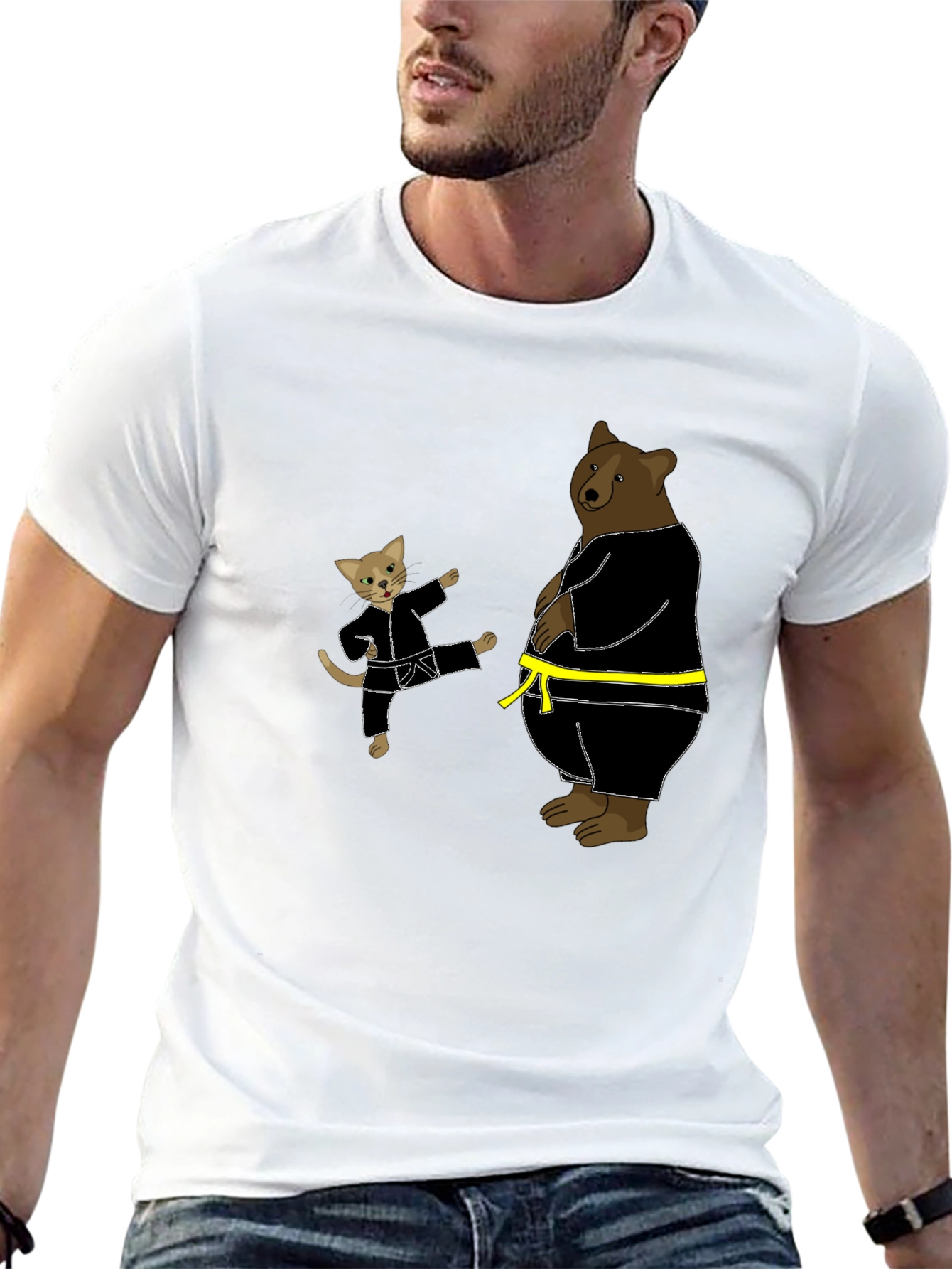 Karate Cat & Bear T-Shirt