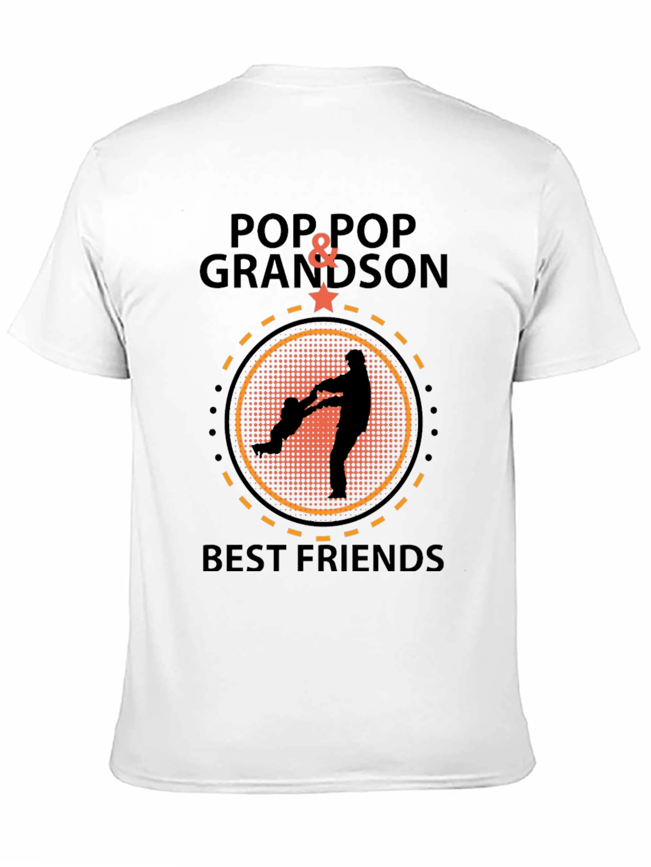 Pop Pop & Grandson Best Friends Black T-Shirt