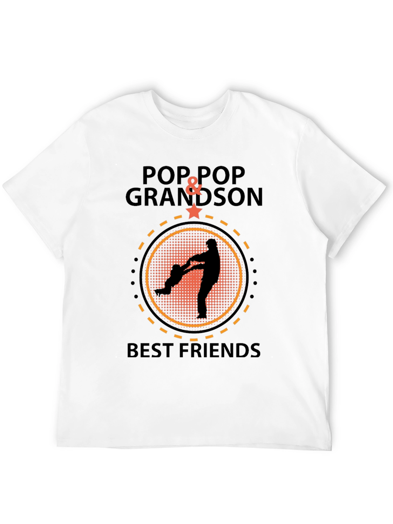 Pop Pop & Grandson Best Friends Black T-Shirt