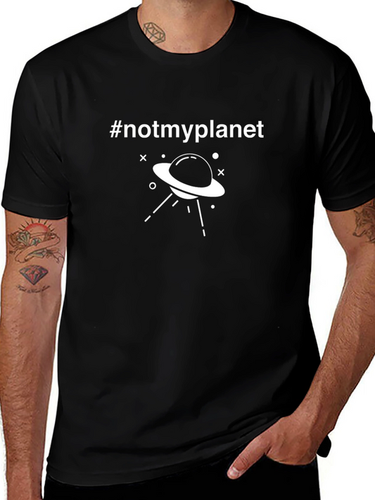 Not My Planet Graphic Tee -  Black