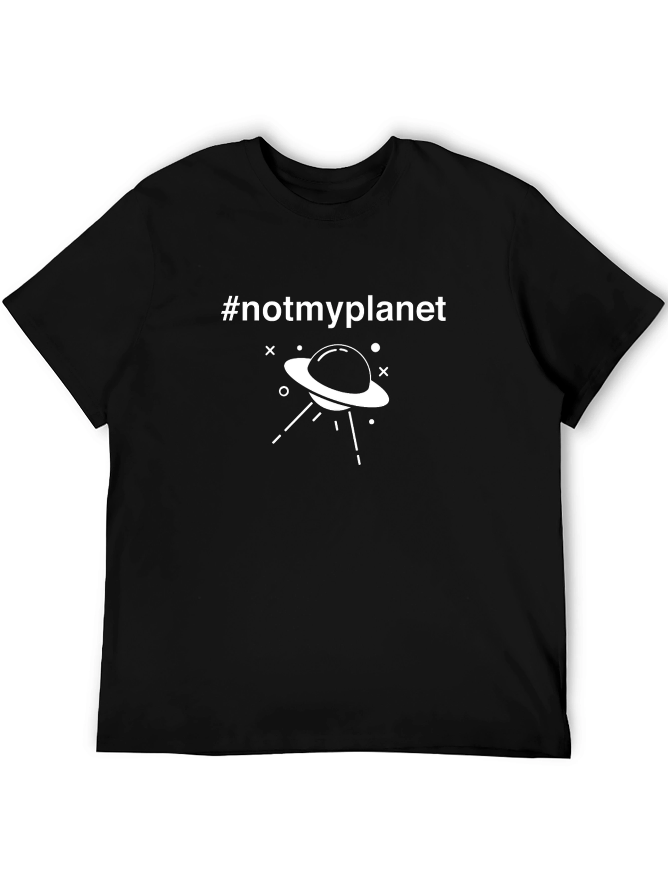 Not My Planet Graphic Tee -  Black