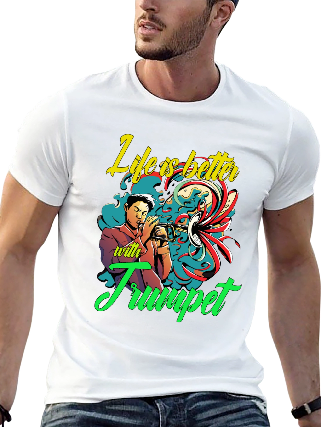 Life is Better With Trumpet Graphic Tee