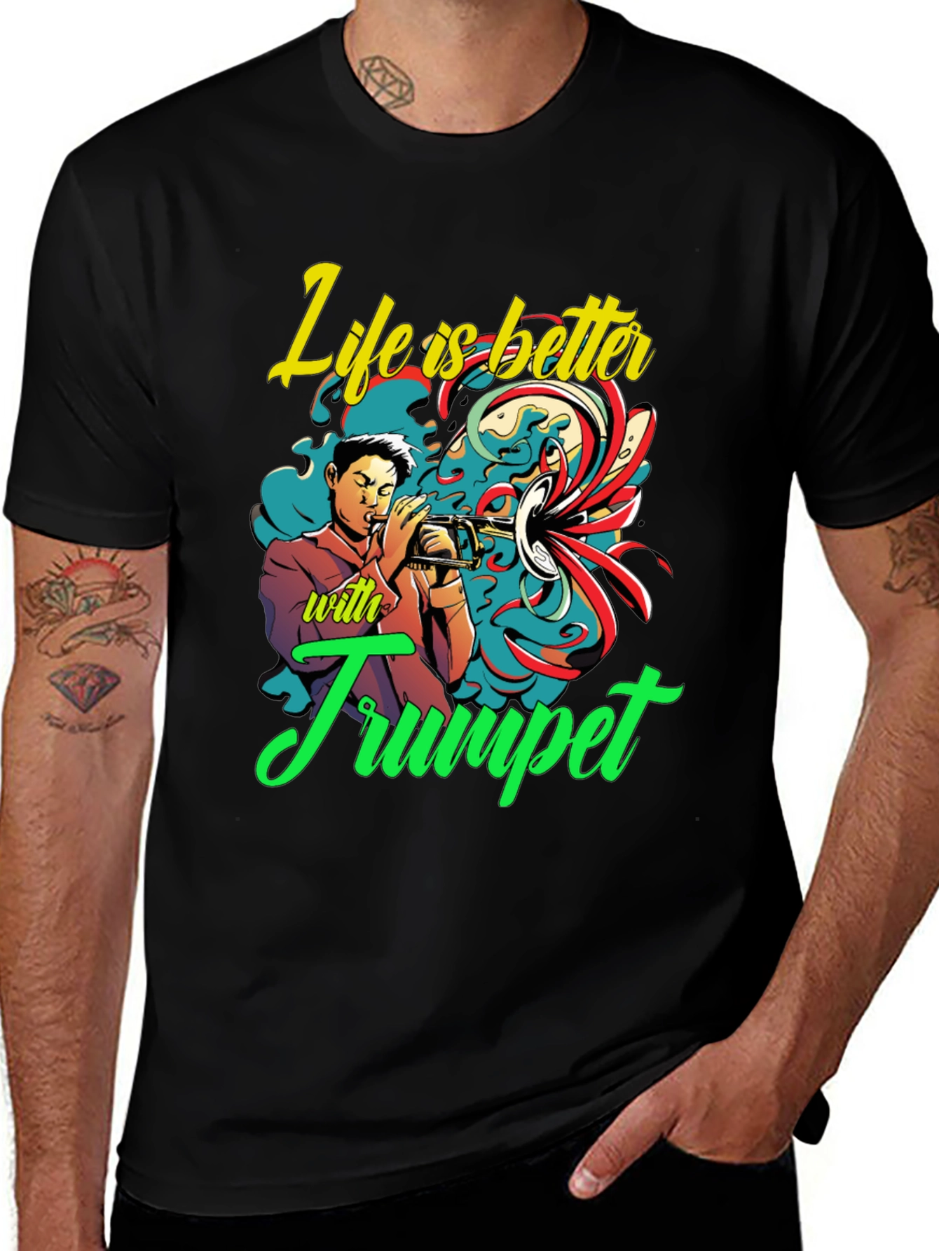 Life is Better With Trumpet Graphic Tee