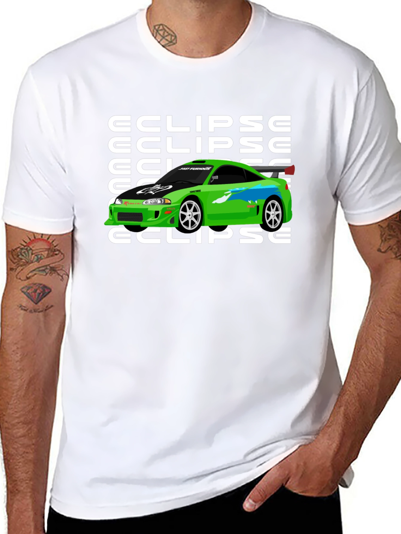 Eclipse Car Graphic T-Shirt - Fast & Furious Inspired