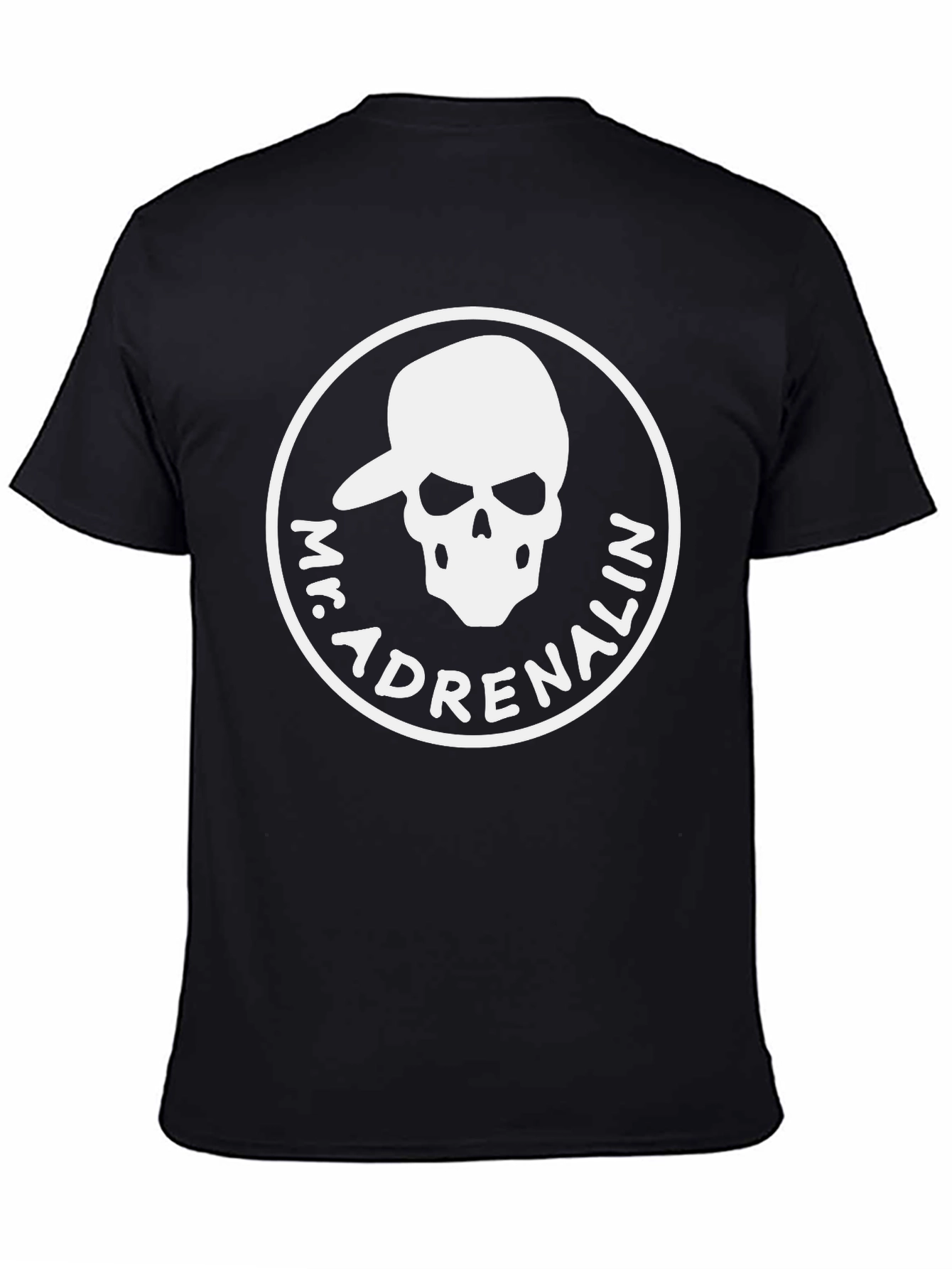 Mr. Adrenalin Skull Graphic Black T-Shirt