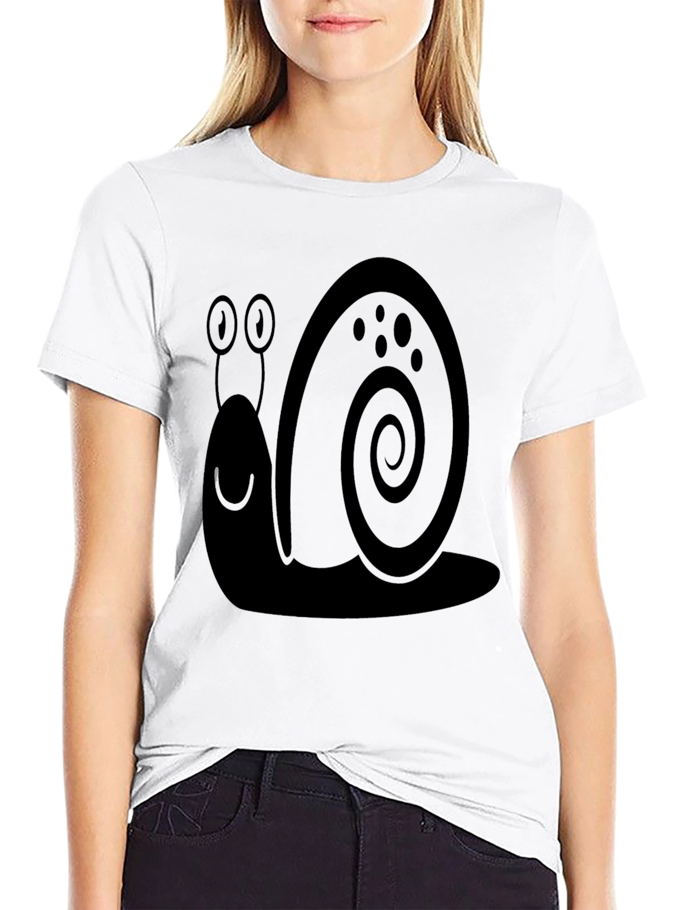 Snail Graphic Tee - Mens Black Cotton T-Shirt