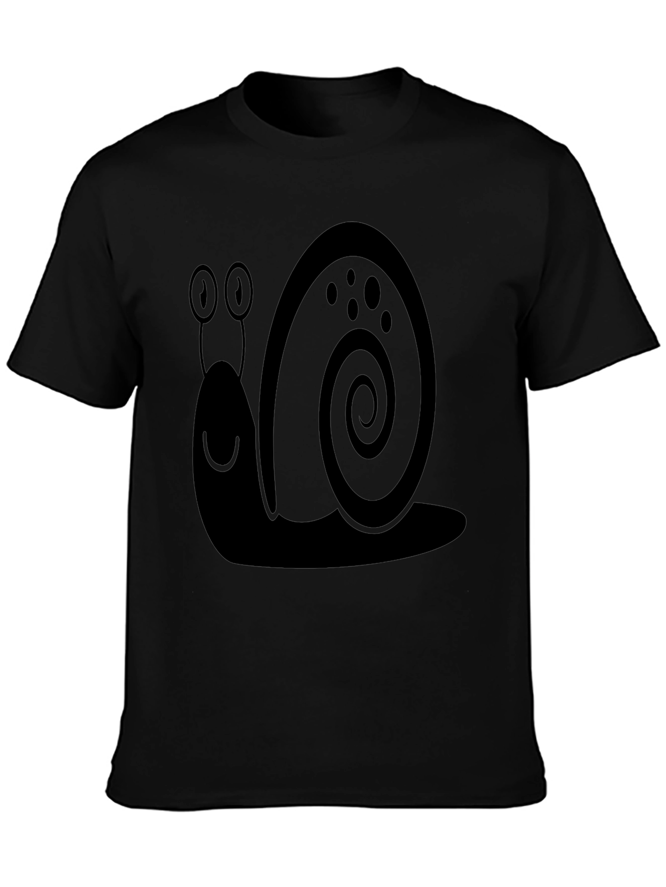 Snail Graphic Tee - Mens Black Cotton T-Shirt