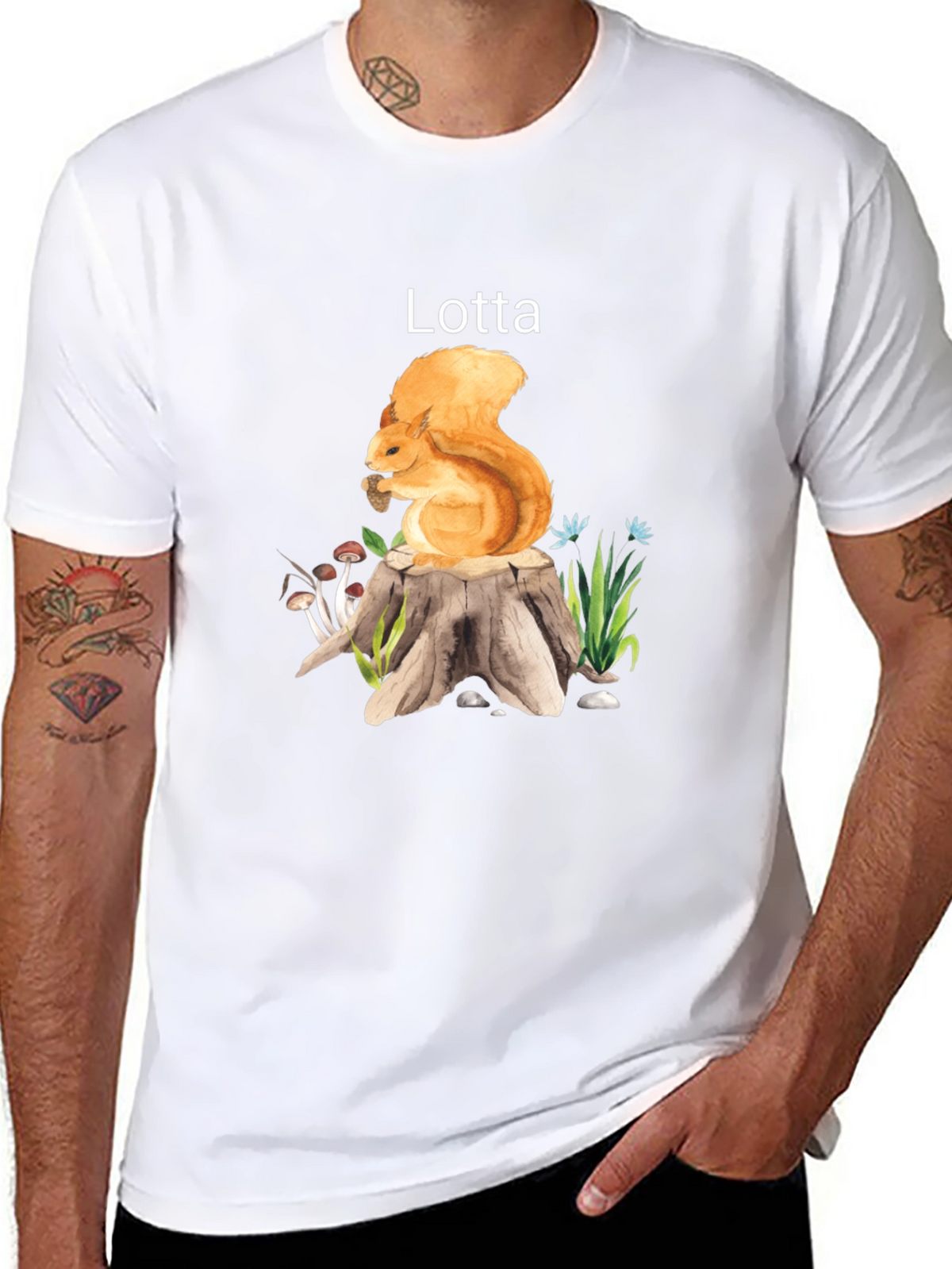 Squirrel Lotta T-Shirt - Unique Graphic Tee