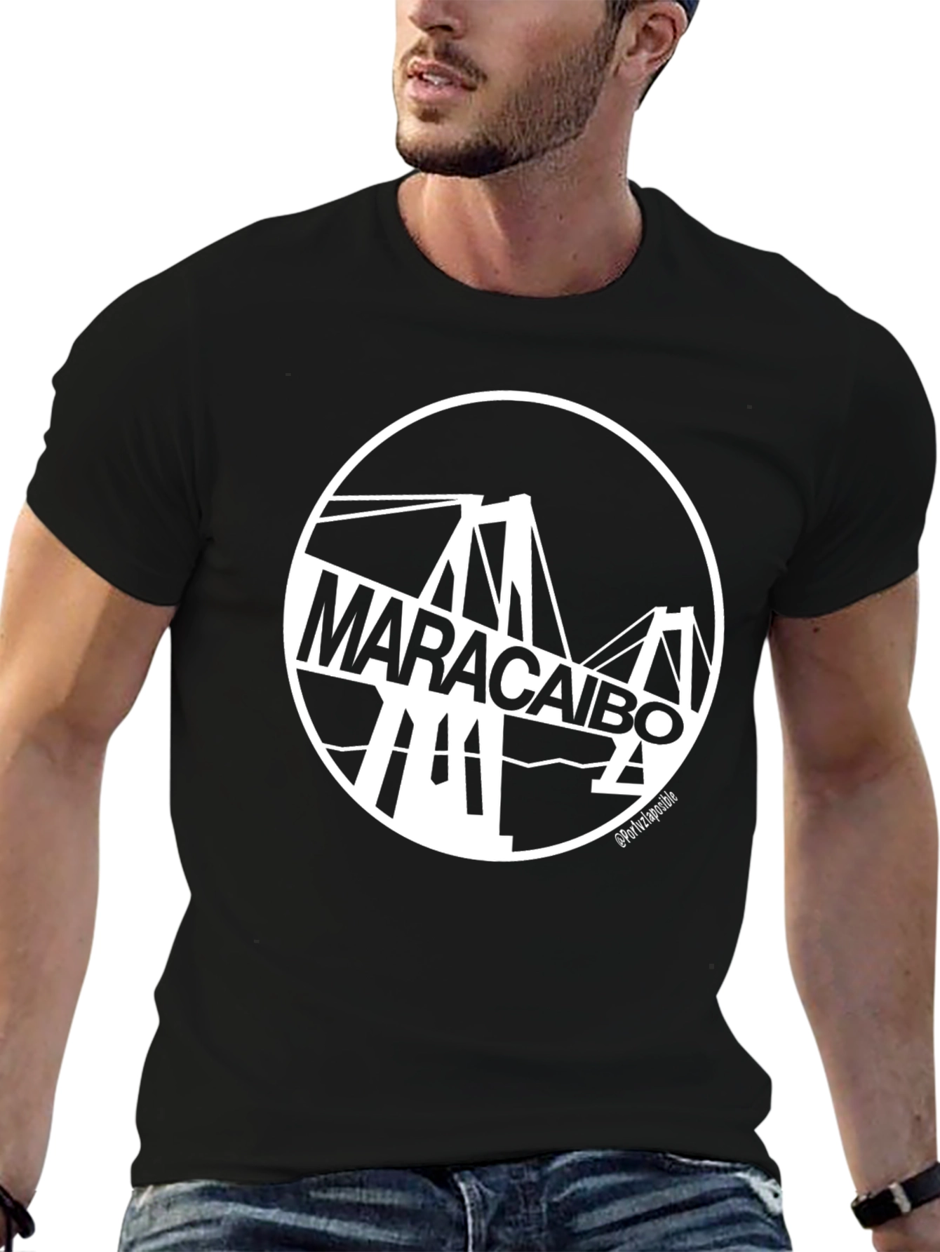 Maracaibo Bridge Black T-Shirt