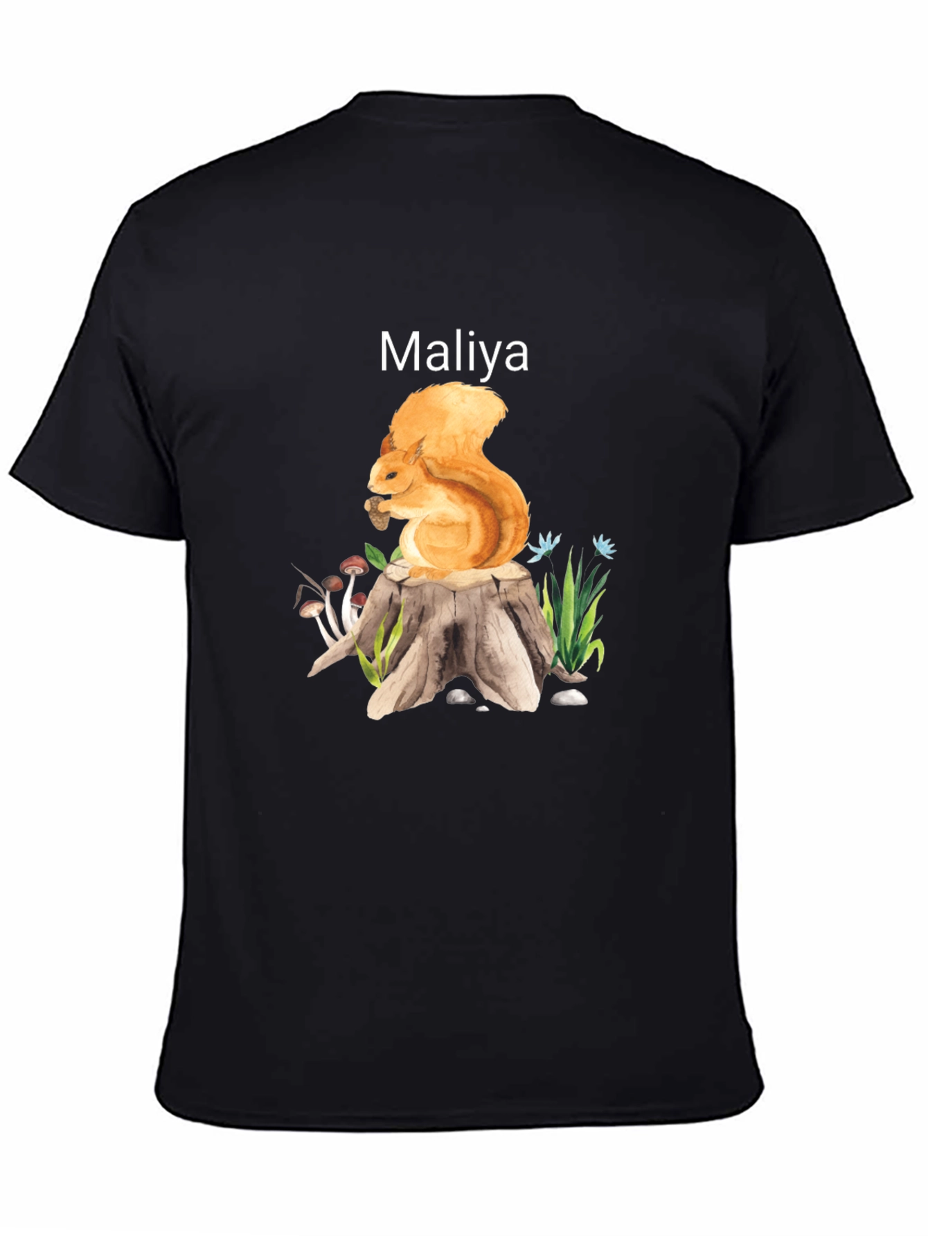 Squirrel Stump Graphic Tee - Personalized Name