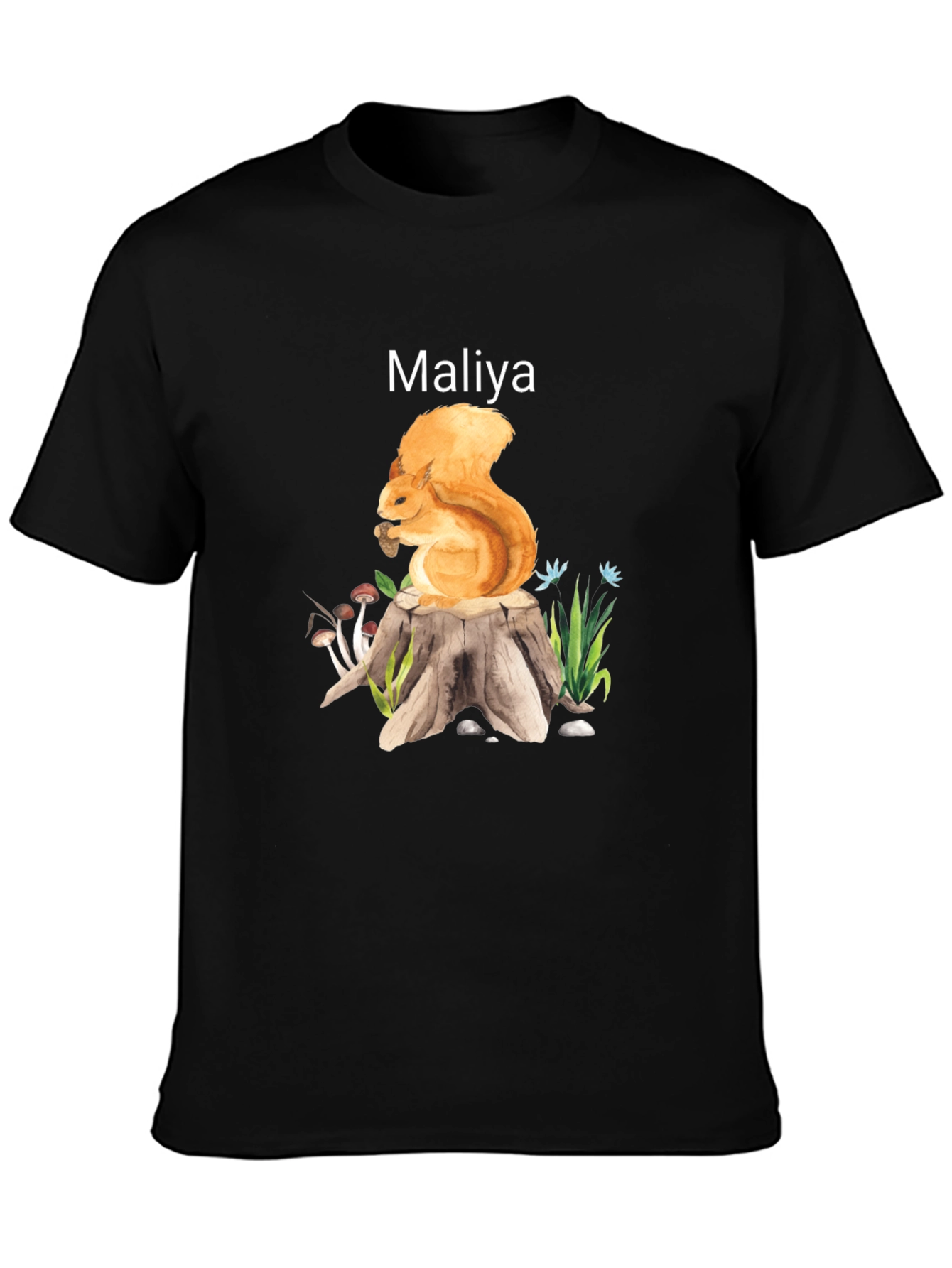 Squirrel Stump Graphic Tee - Personalized Name