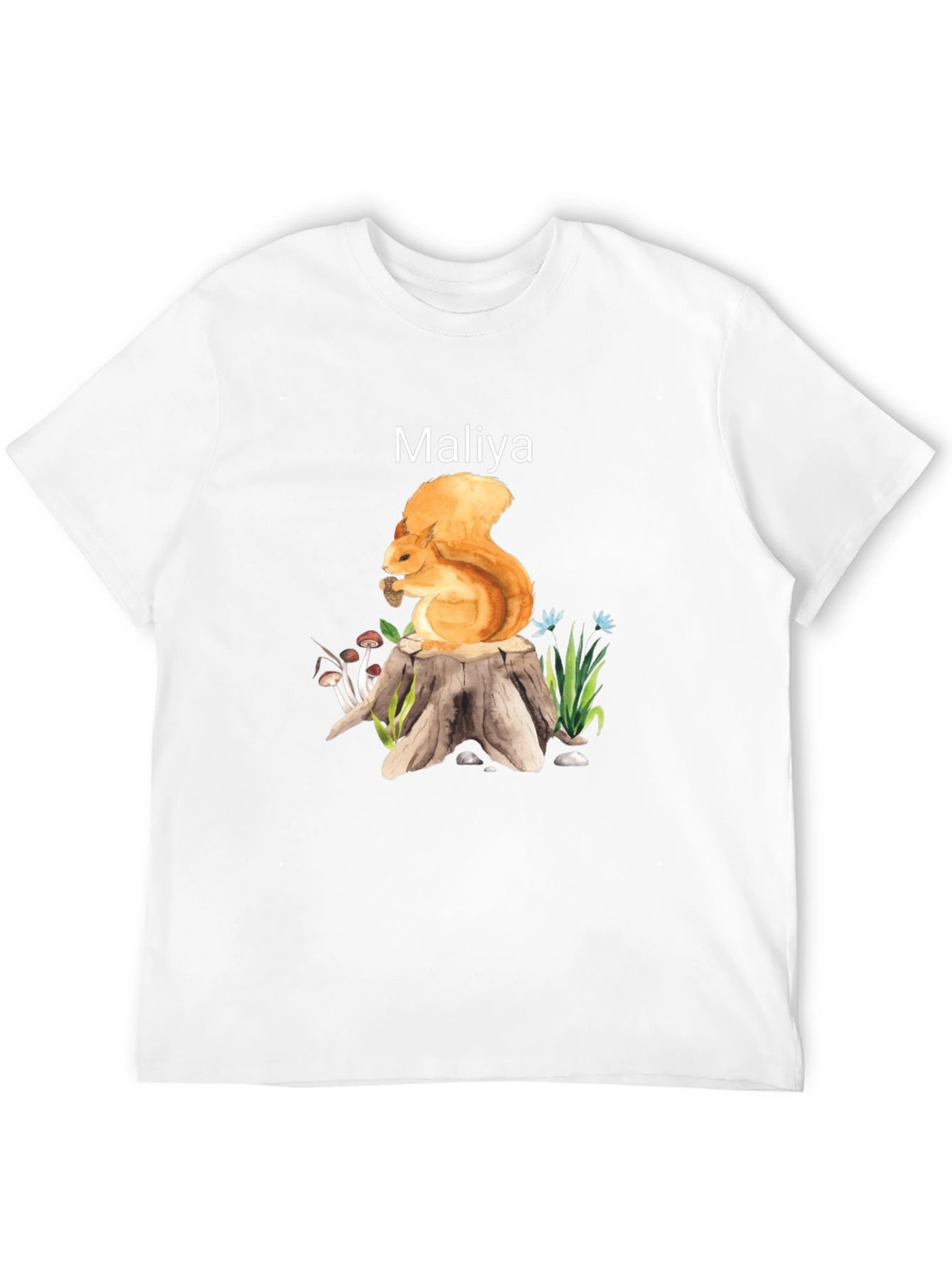 Squirrel Stump Graphic Tee - Personalized Name