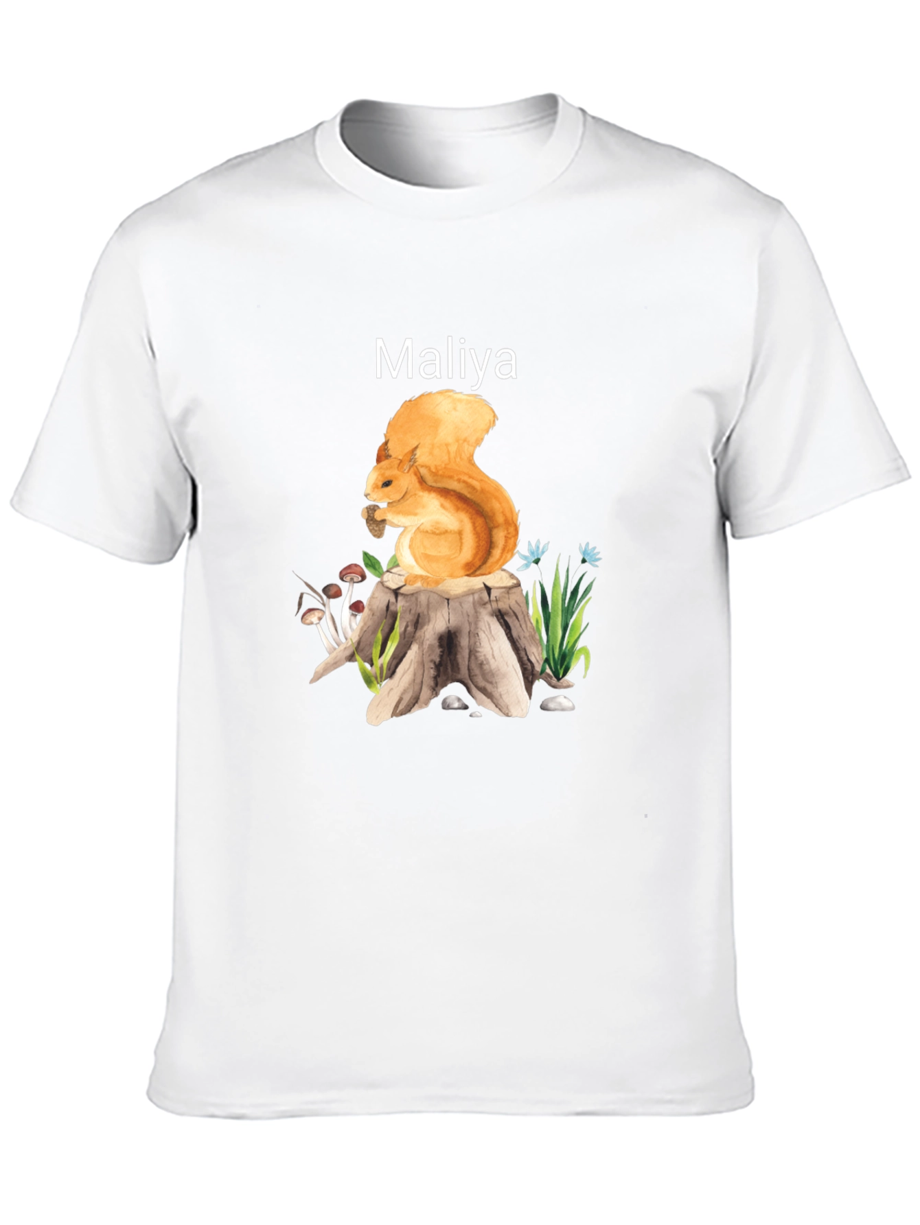 Squirrel Stump Graphic Tee - Personalized Name