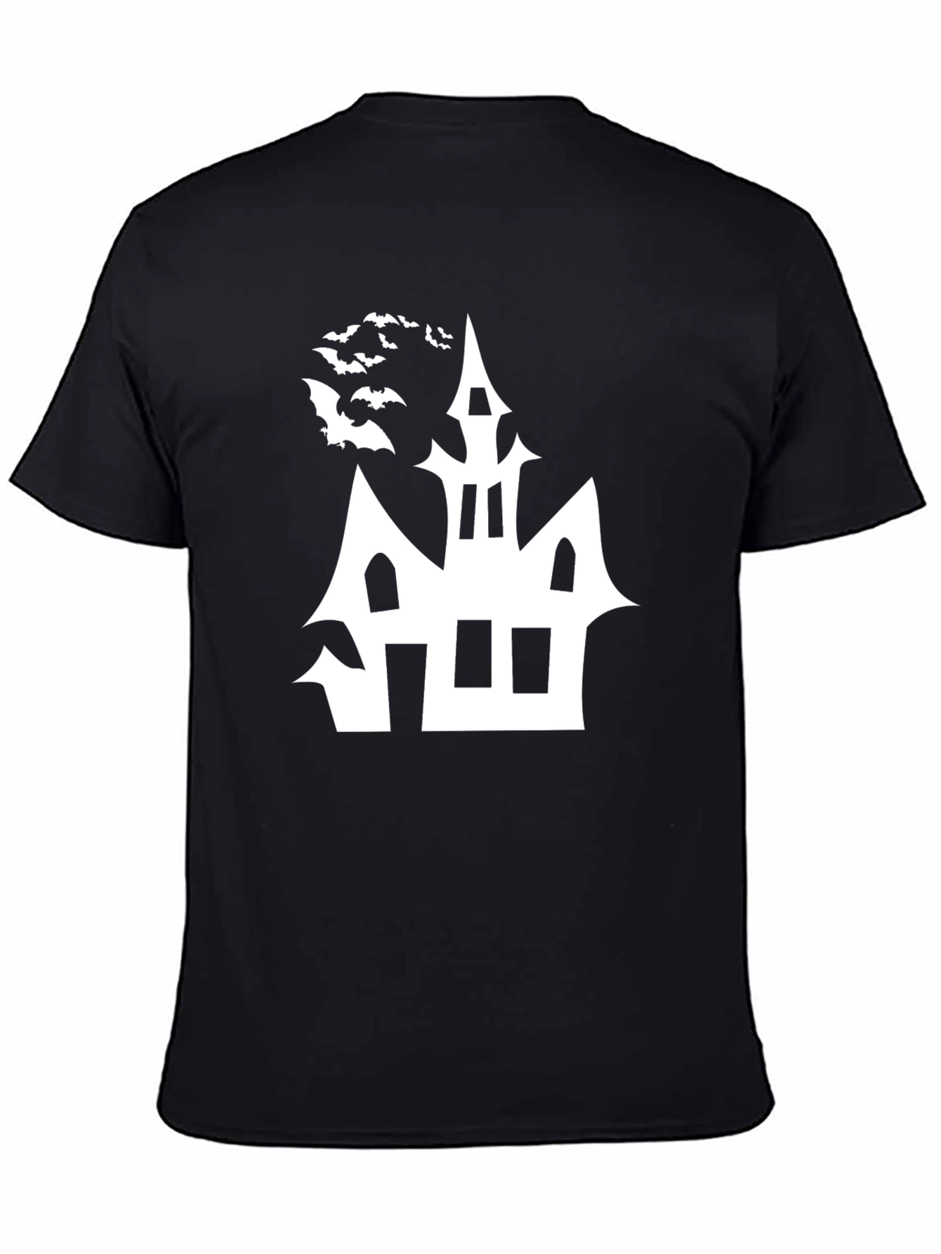 Spooky Haunted House Halloween T-Shirt - Black