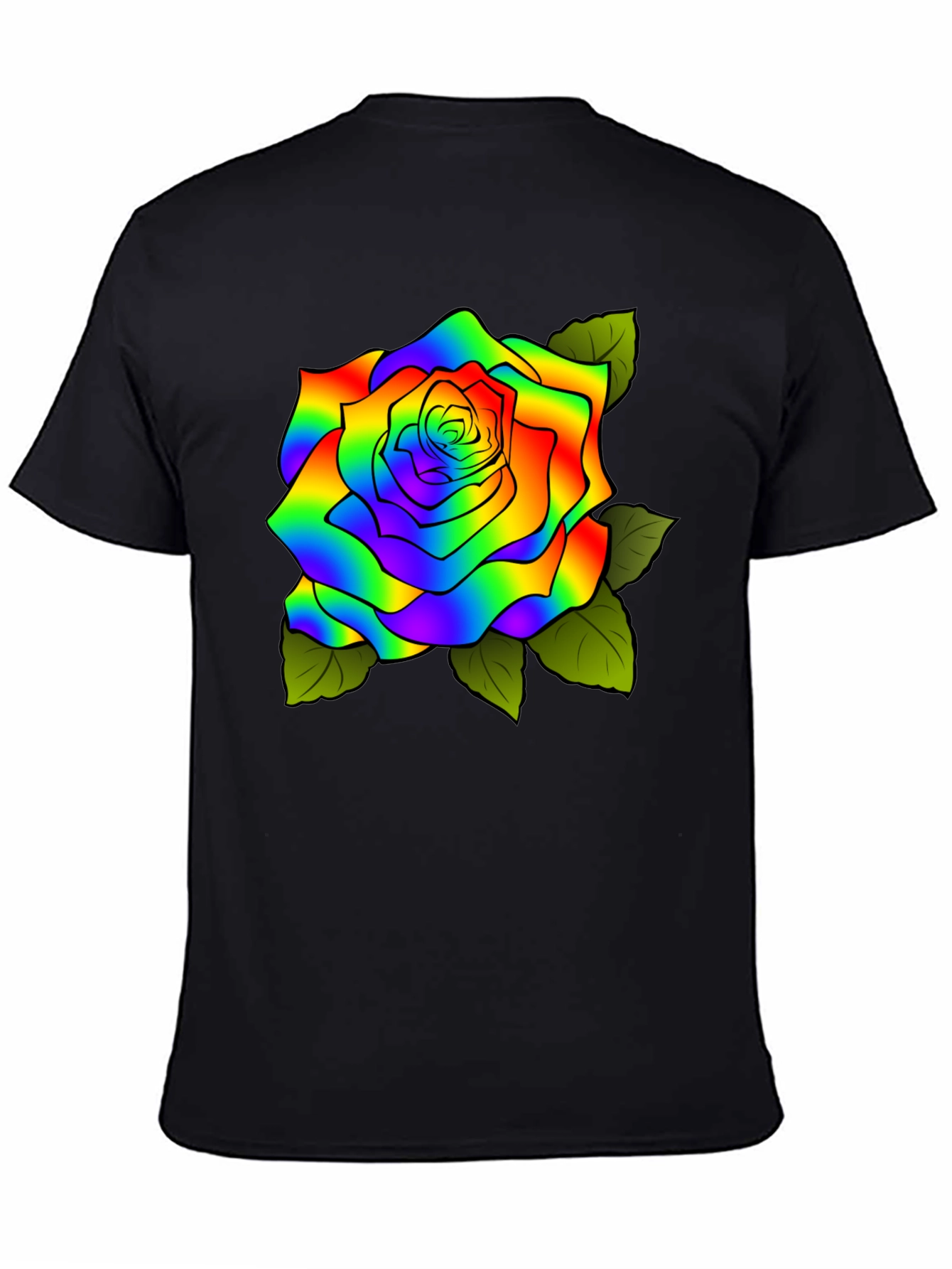 Rainbow Rose Graphic T-Shirt