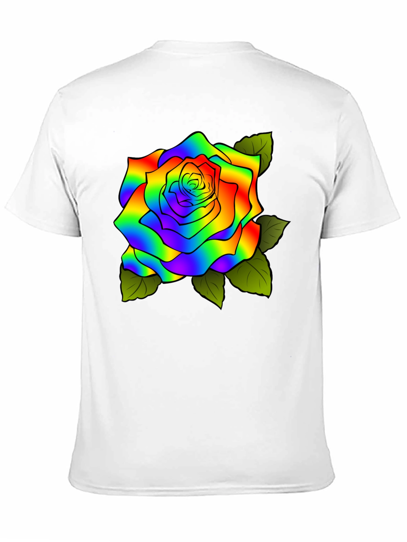 Rainbow Rose Graphic T-Shirt