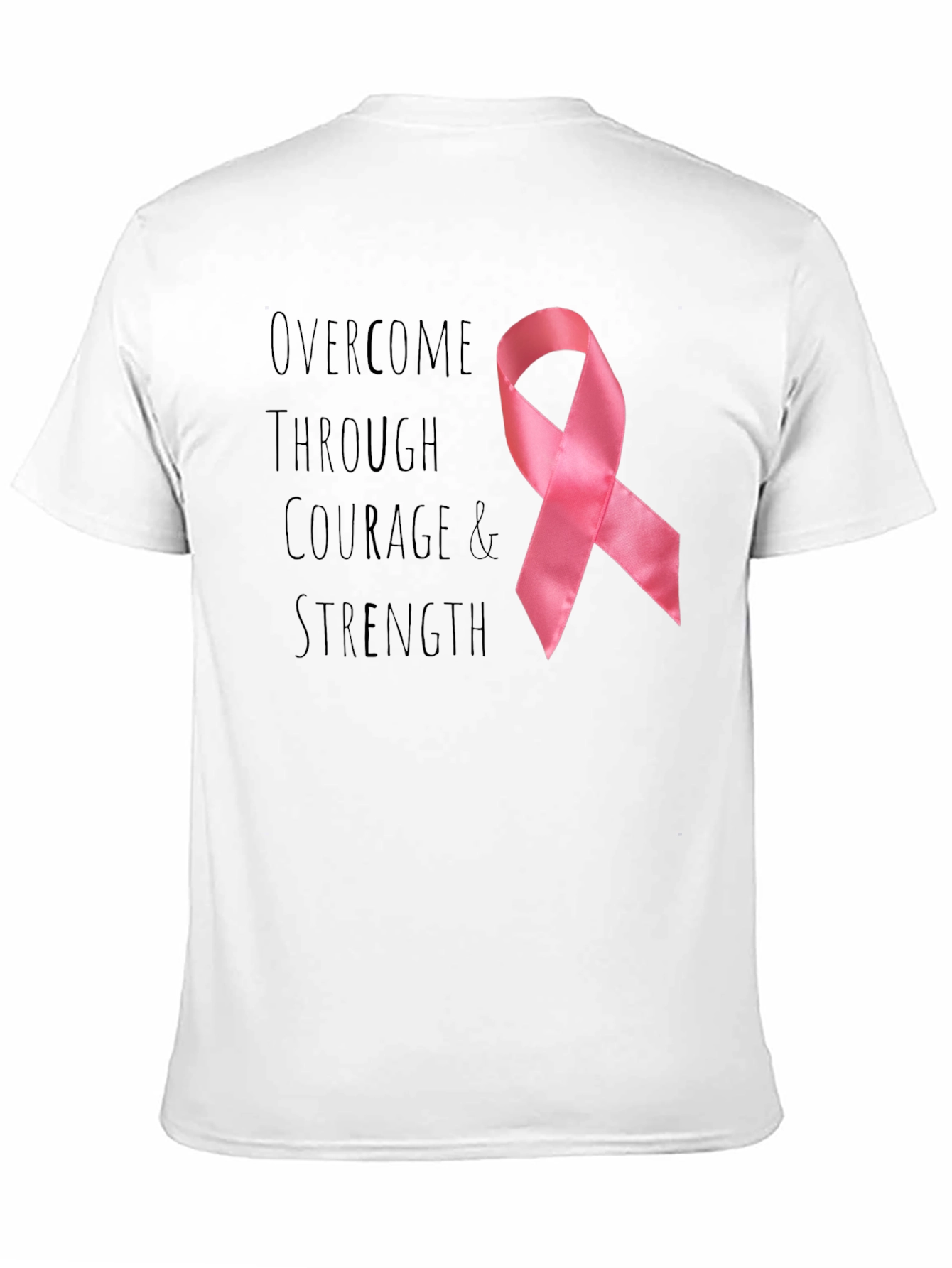 Courage & Strength Breast Cancer Awareness Ribbon T-Shirt