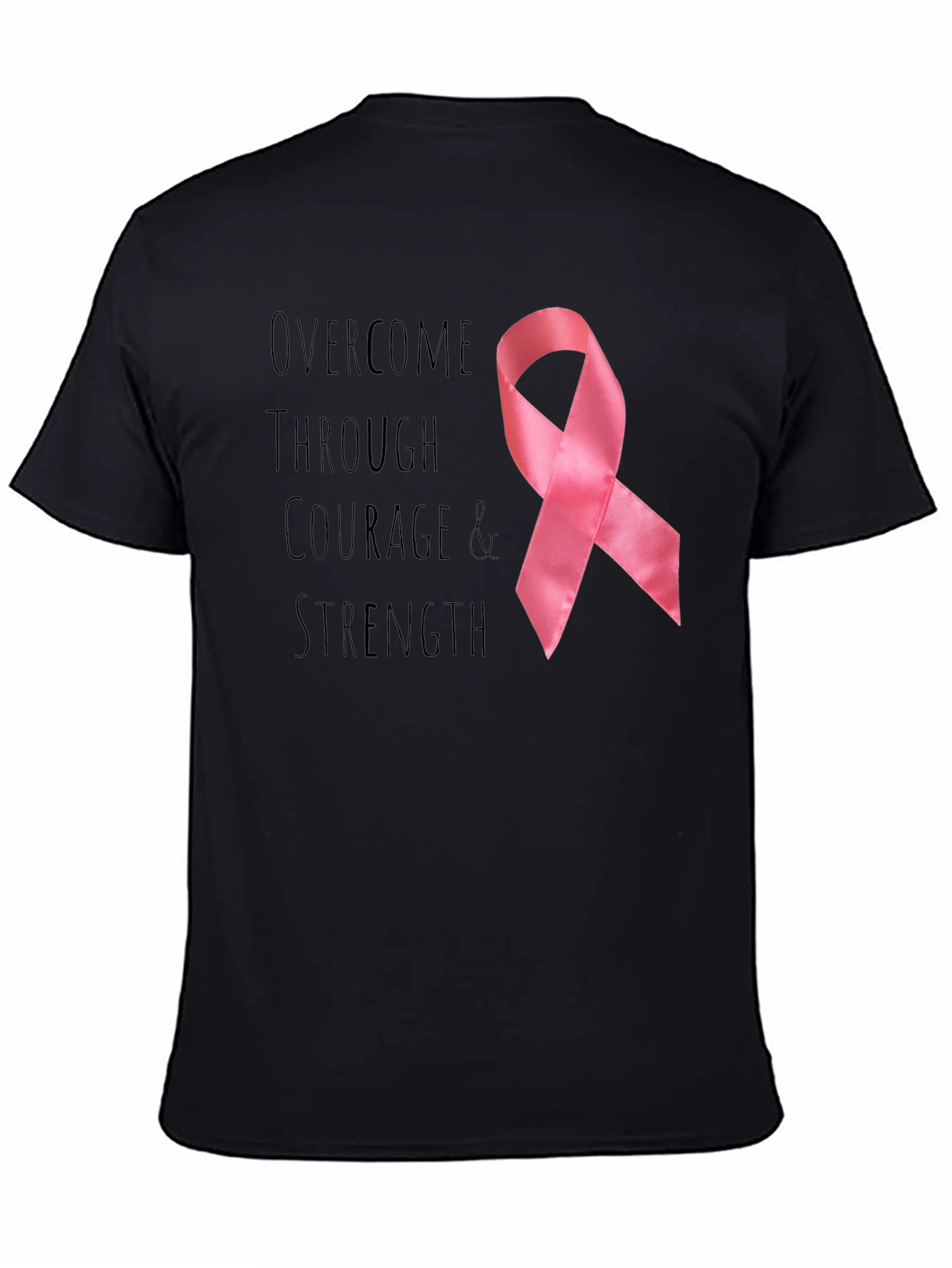 Courage & Strength Breast Cancer Awareness Ribbon T-Shirt