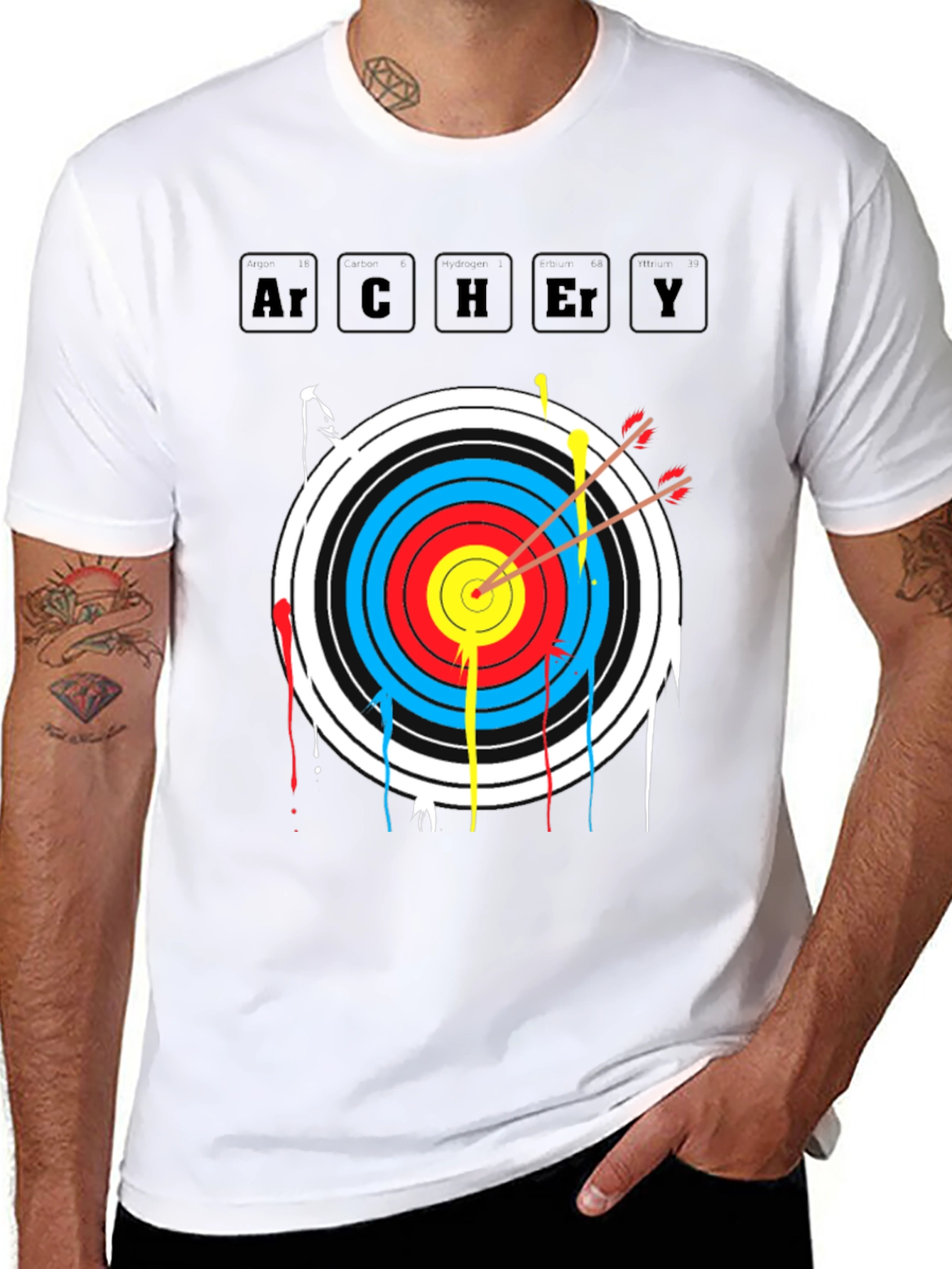 Archery Target T-Shirt - Bulls Eye Arrow Tee