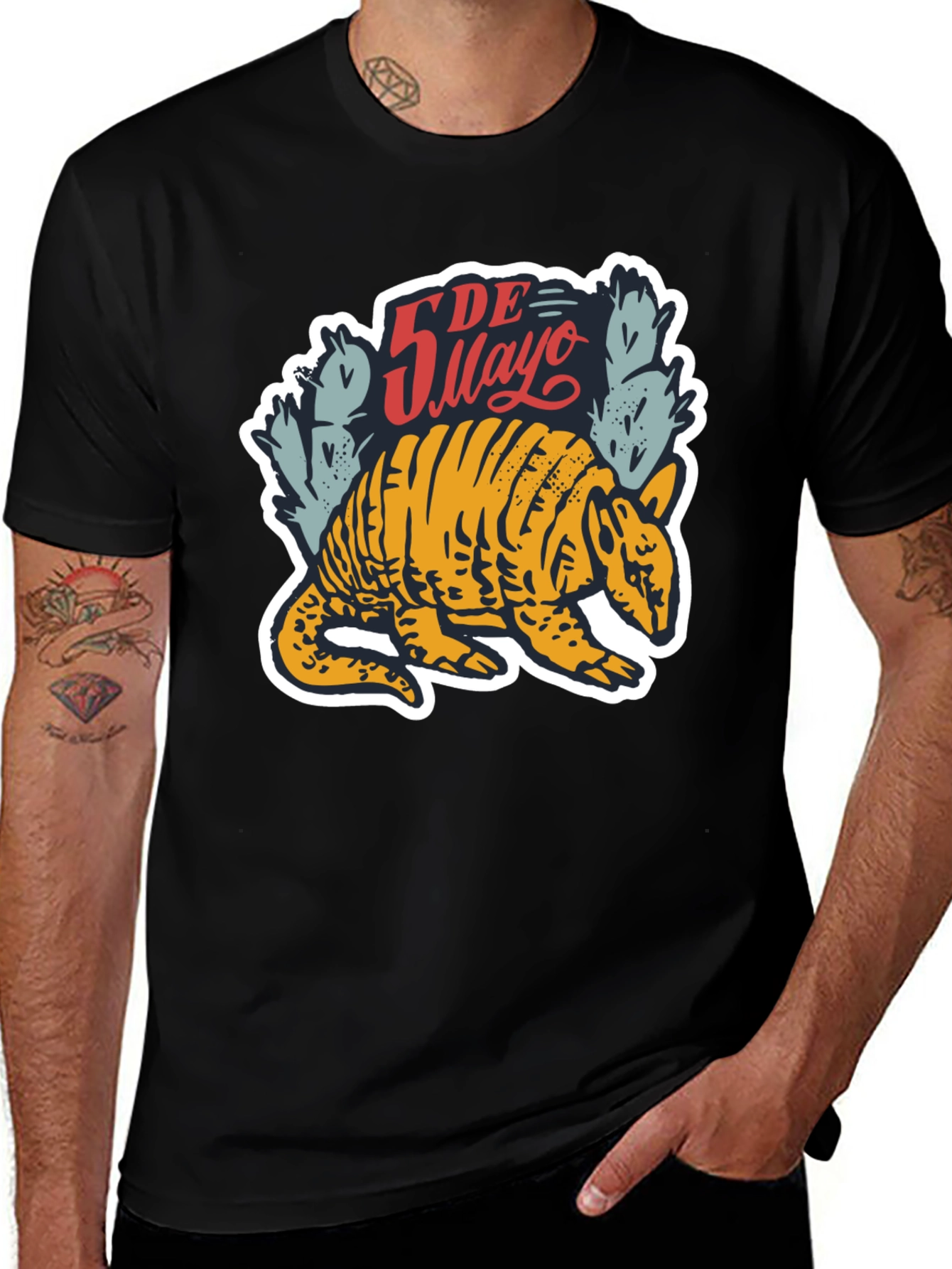 Cinco De Mayo Armadillo Graphic T-Shirt