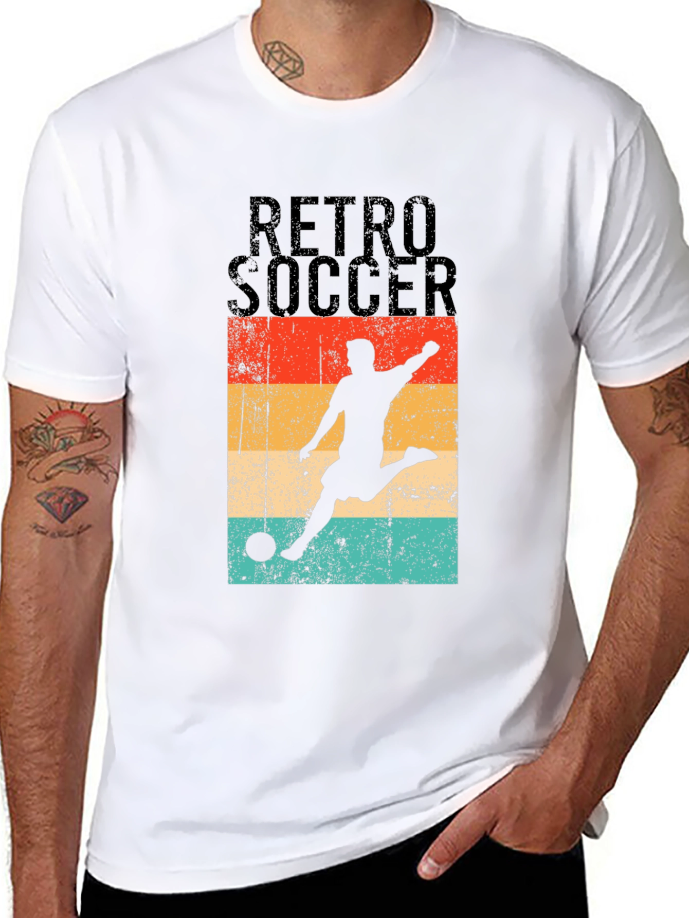 Retro Soccer Graphic T-Shirt - Stylish Casual Wear