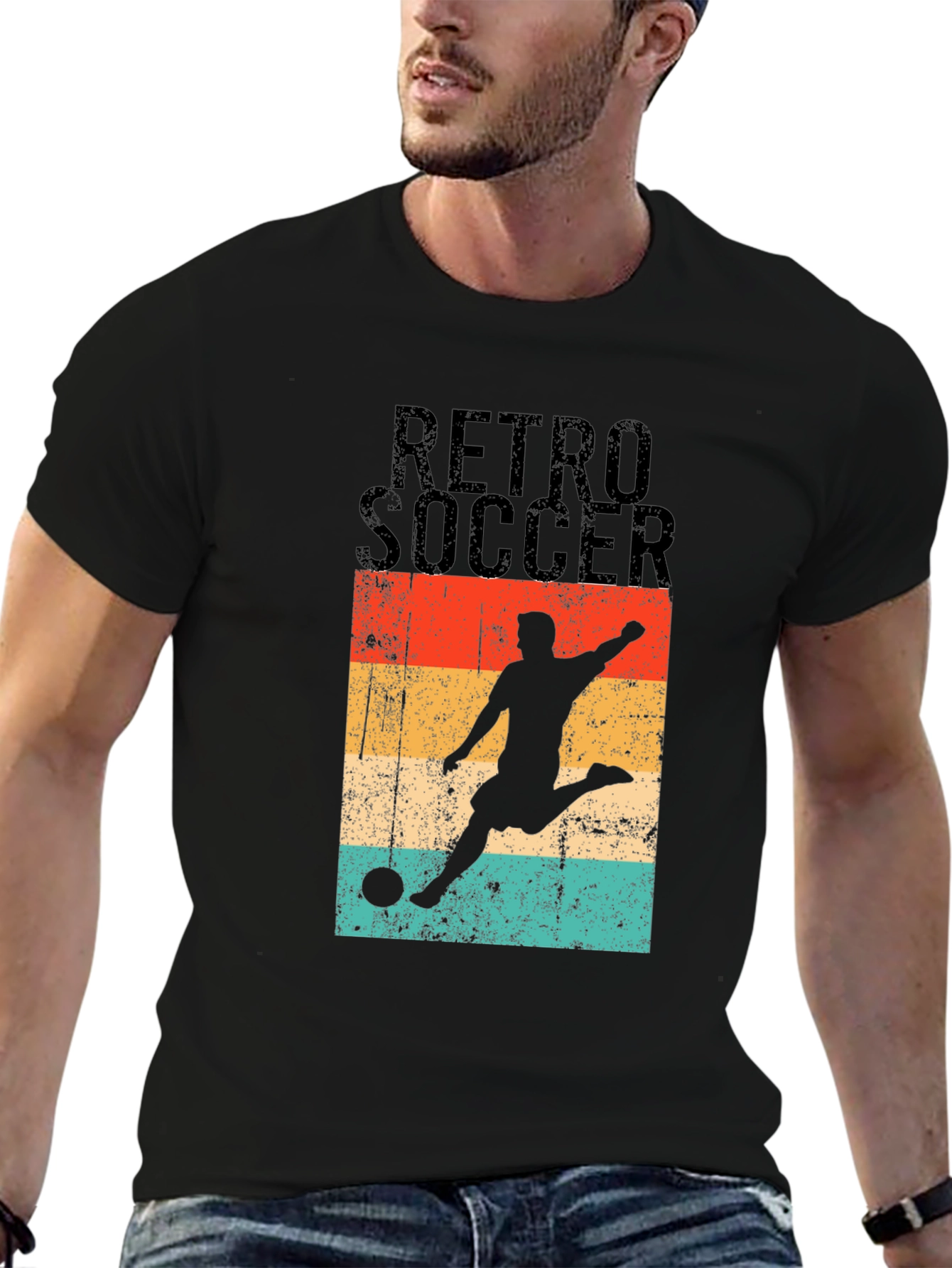 Retro Soccer Graphic T-Shirt - Stylish Casual Wear