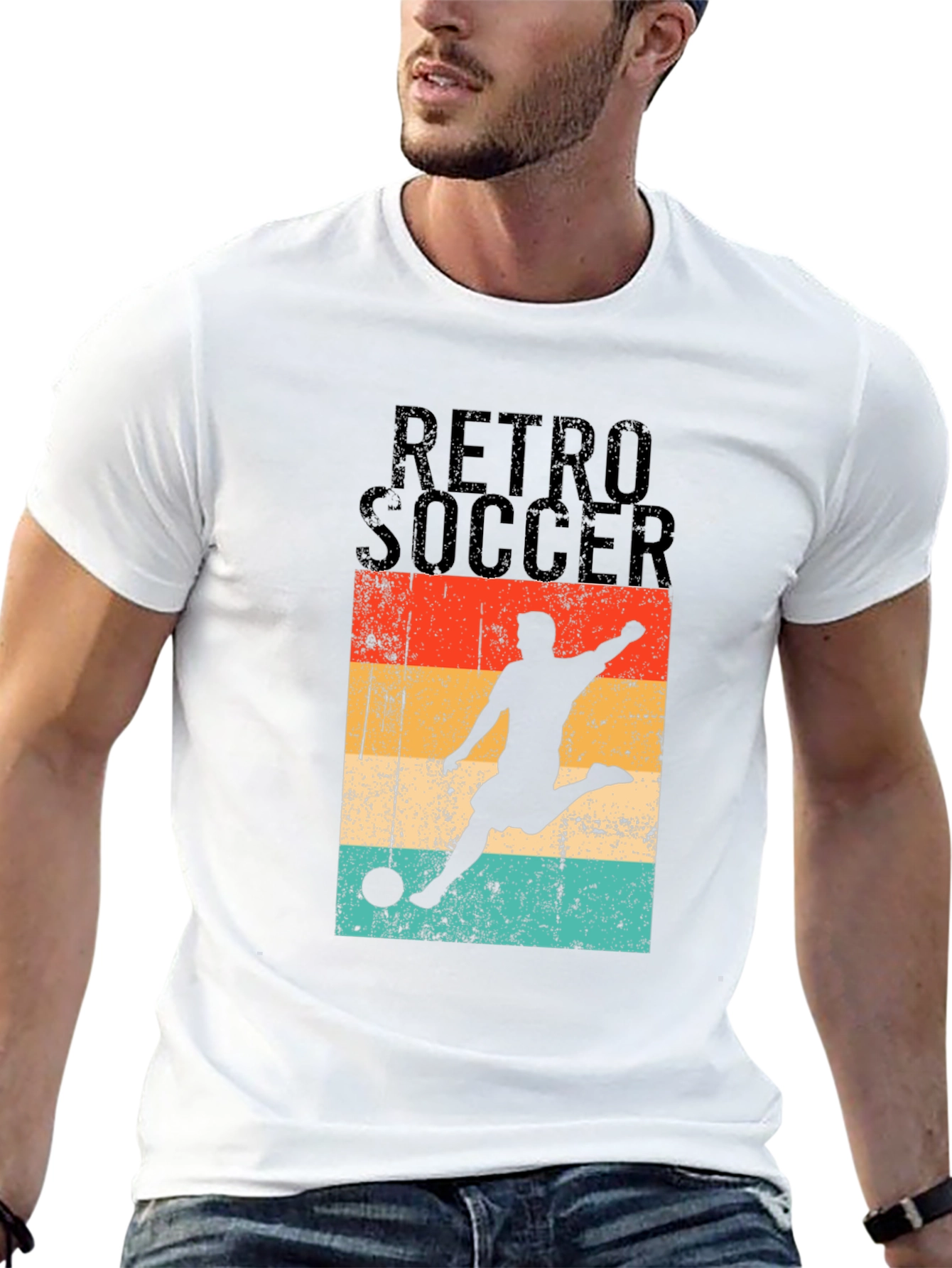 Retro Soccer Graphic T-Shirt - Stylish Casual Wear