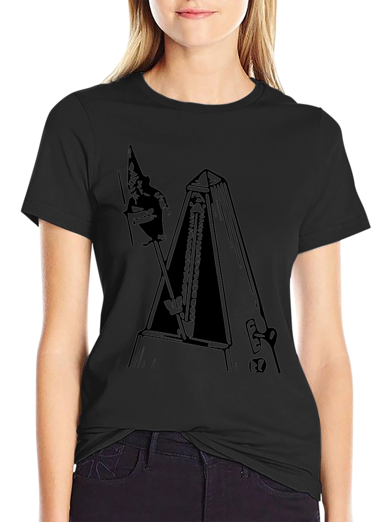 Metronome Wizard Black Graphic Tee