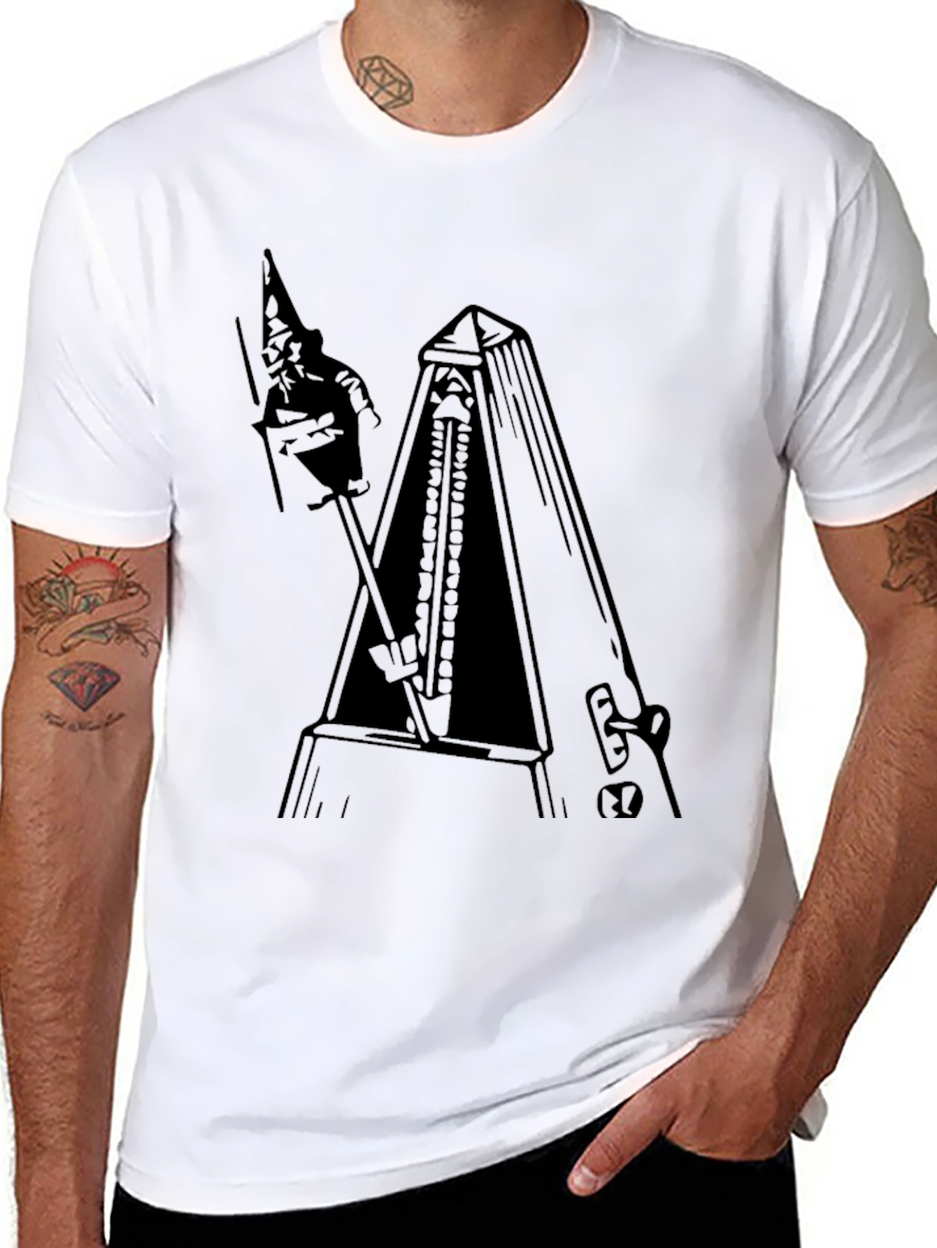 Metronome Wizard Black Graphic Tee