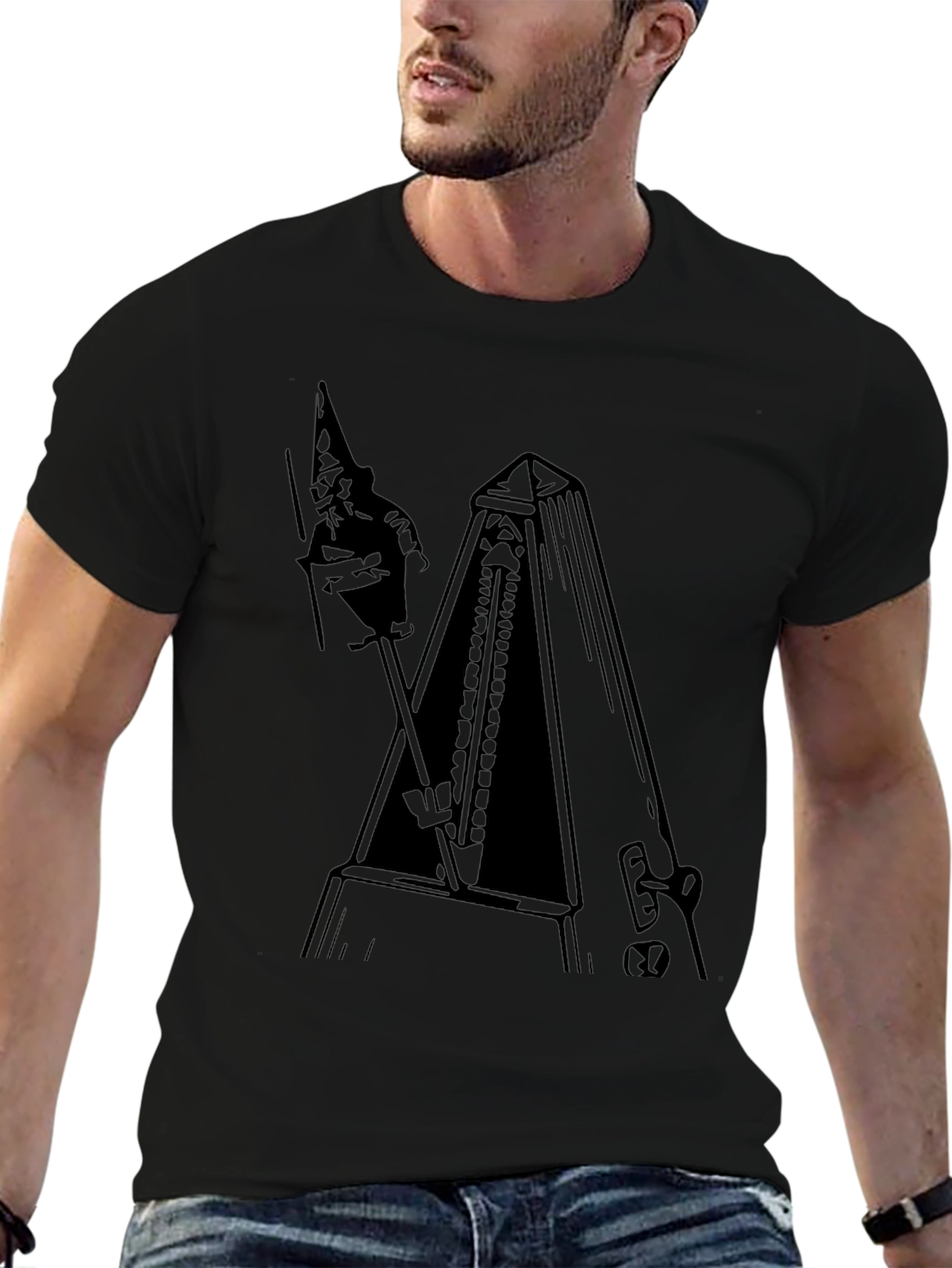 Metronome Wizard Black Graphic Tee