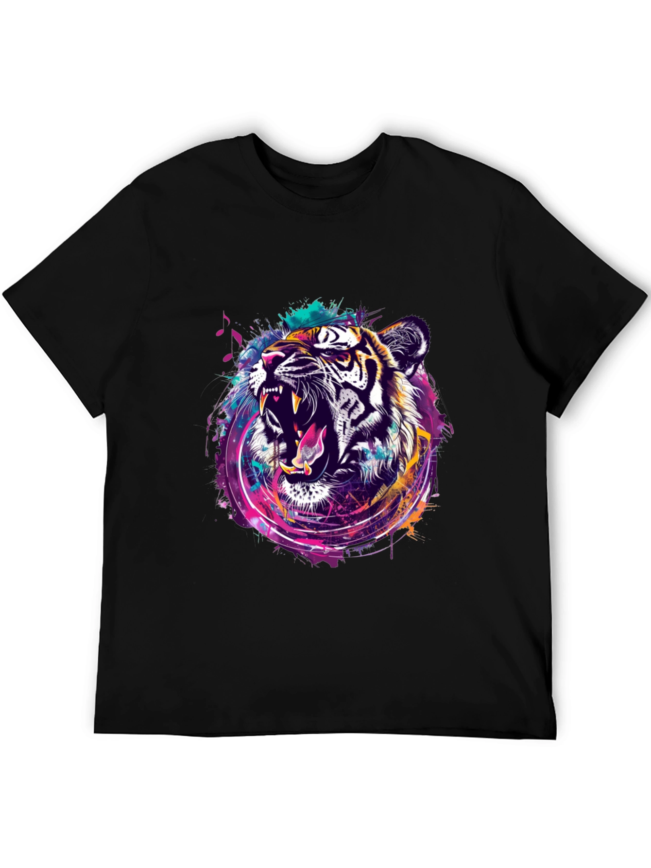 Vibrant Tiger Graphic T-Shirt - Bold Animal Print