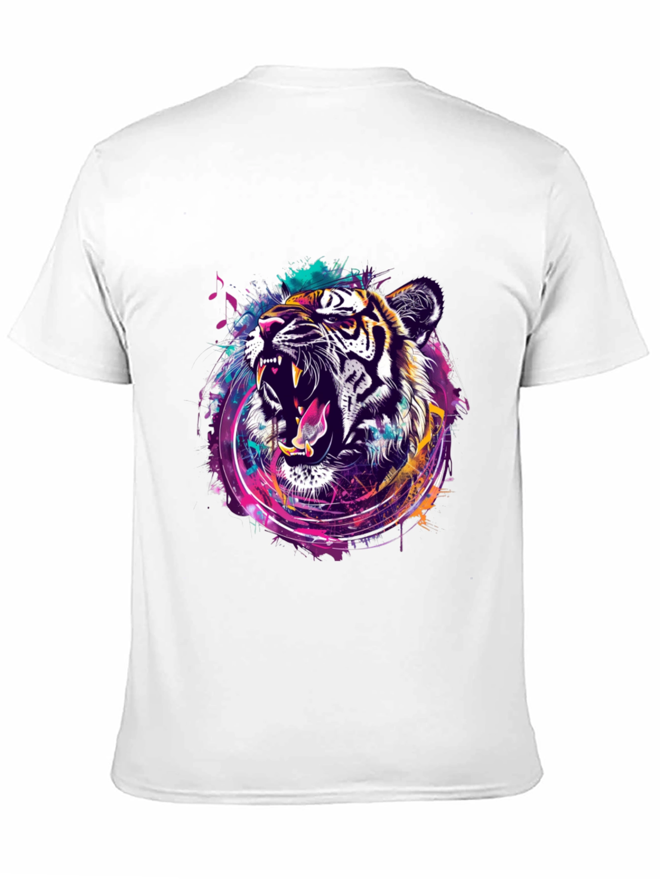 Vibrant Tiger Graphic T-Shirt - Bold Animal Print