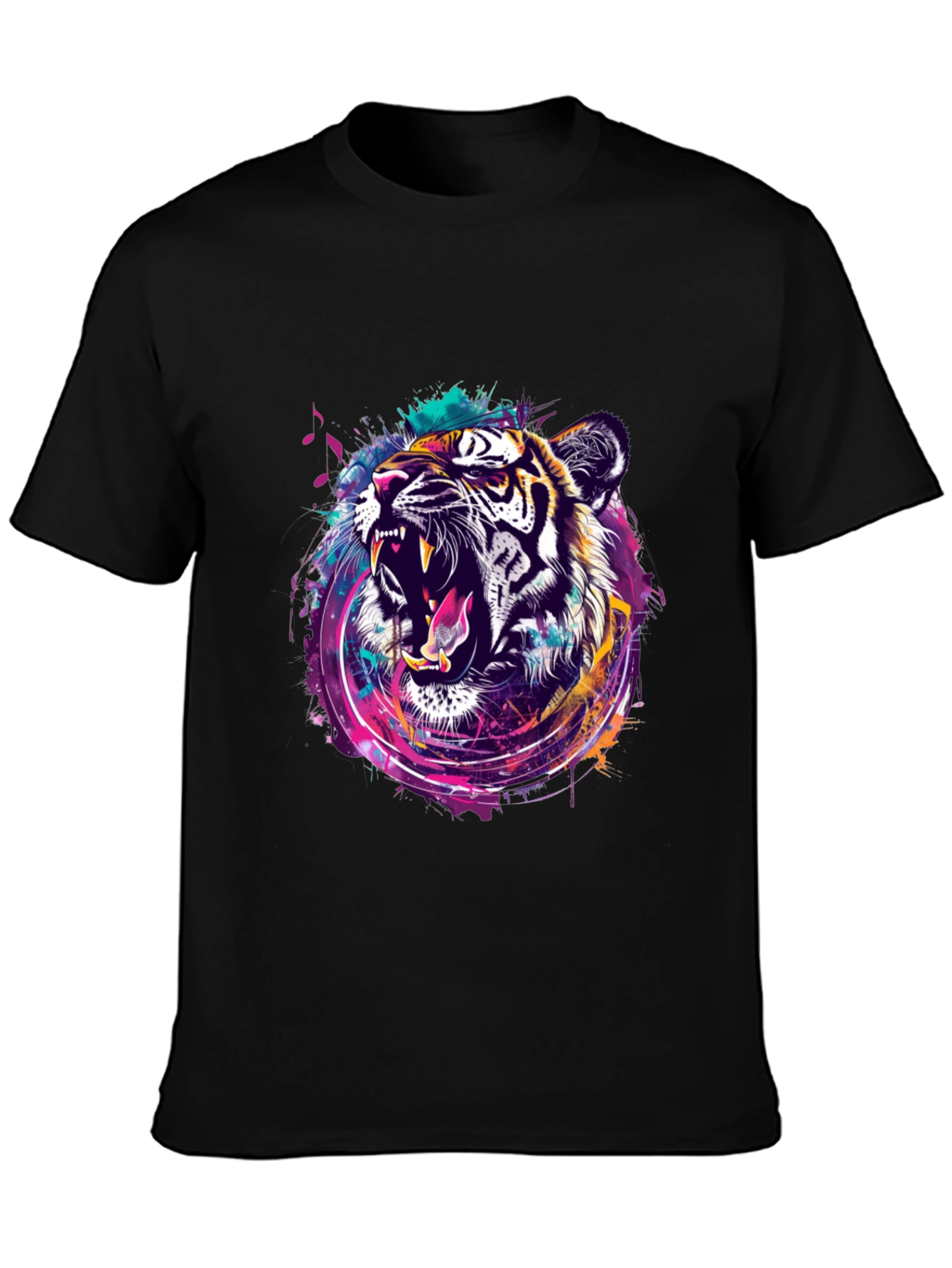 Vibrant Tiger Graphic T-Shirt - Bold Animal Print