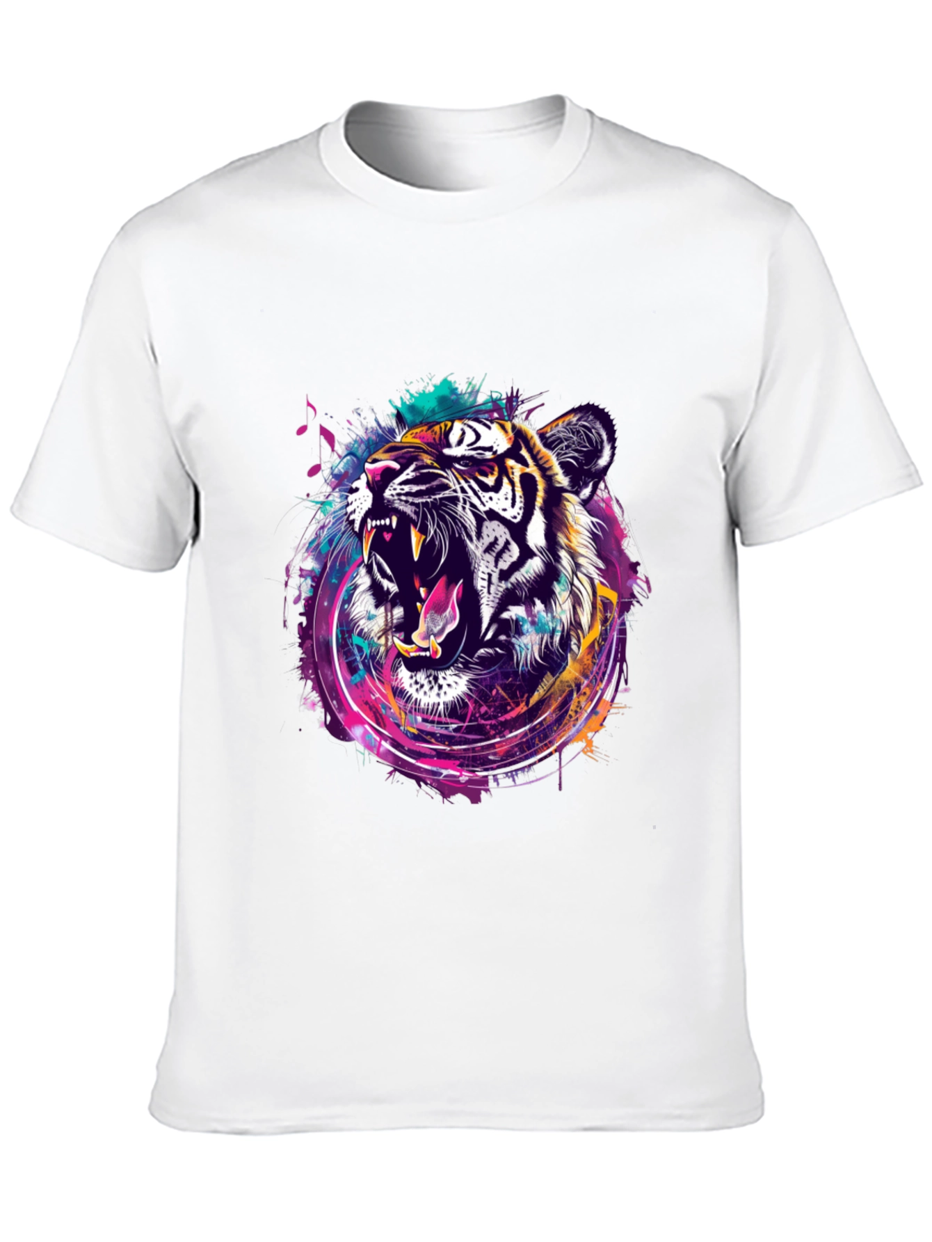 Vibrant Tiger Graphic T-Shirt - Bold Animal Print