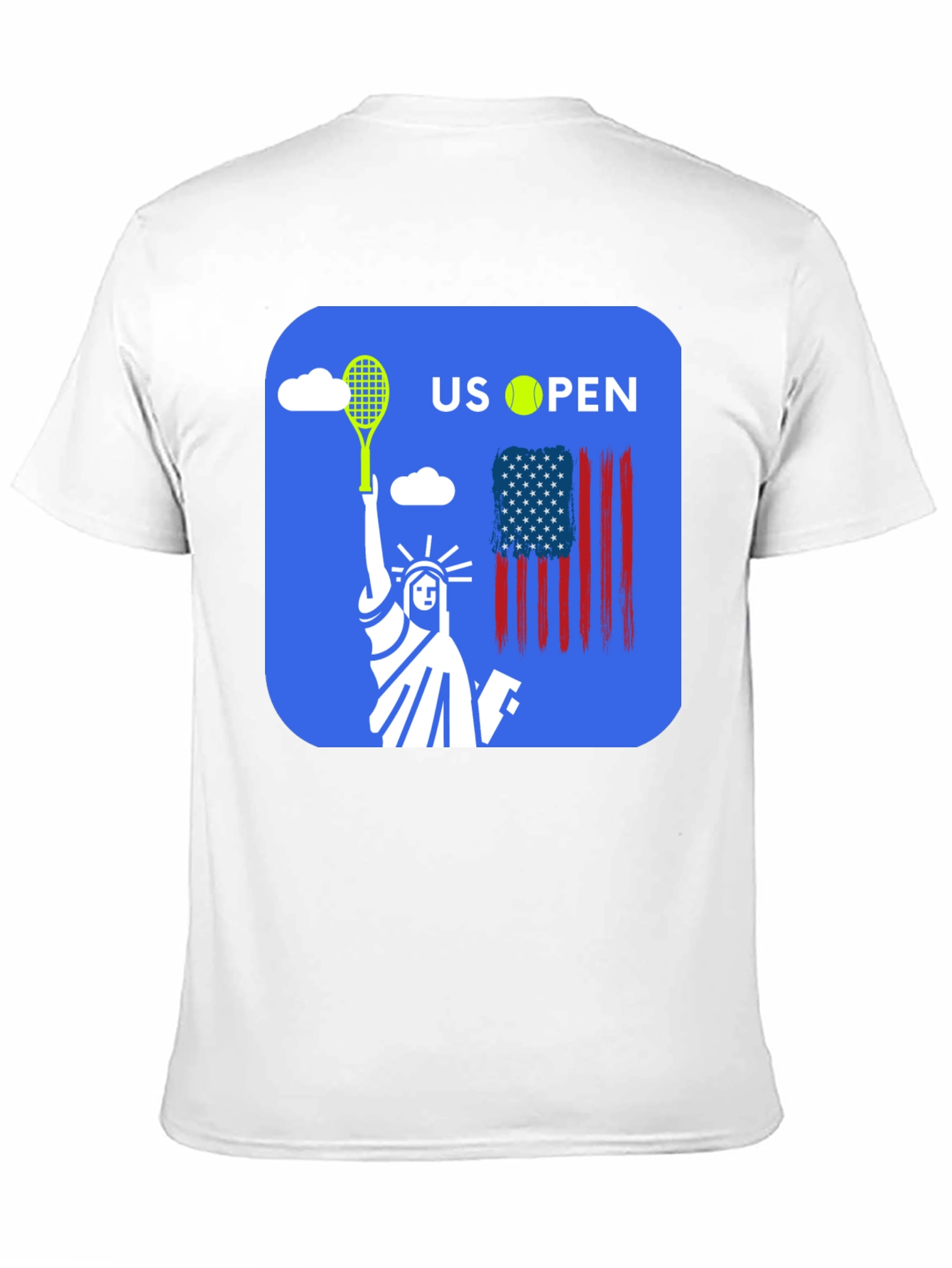 US Open Tennis T-Shirt Statue of Liberty Black Tee