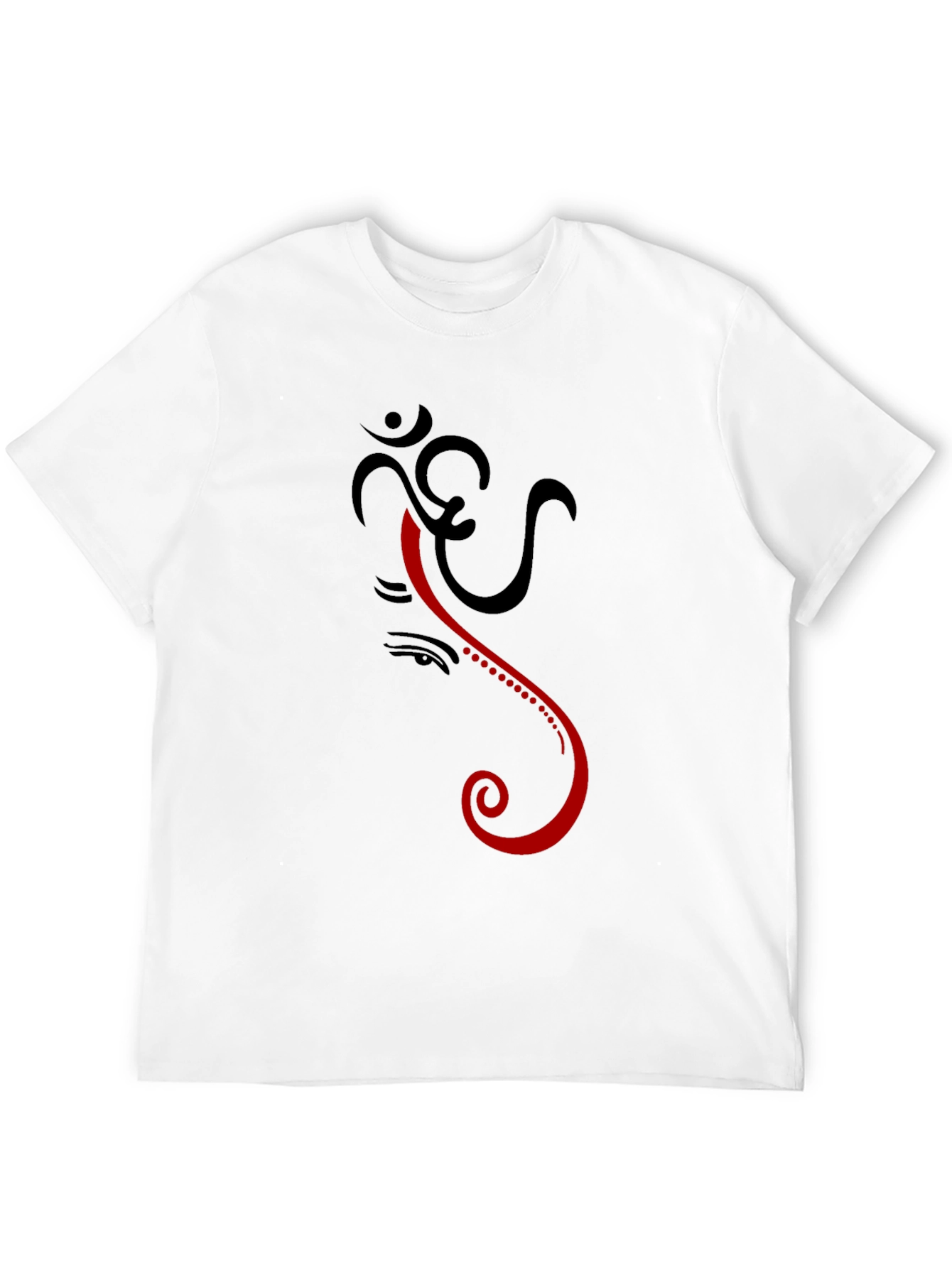 Om Ganesh Graphic Tee - Black Cotton Comfort