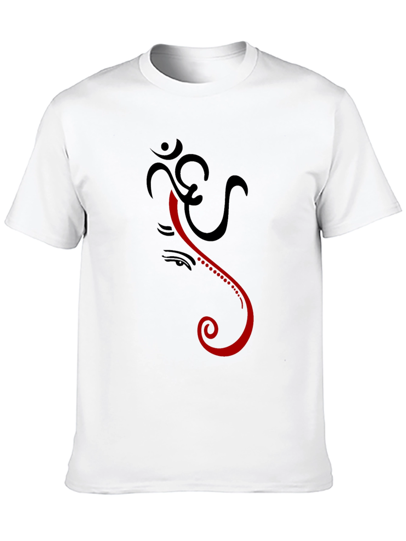 Om Ganesh Graphic Tee - Black Cotton Comfort