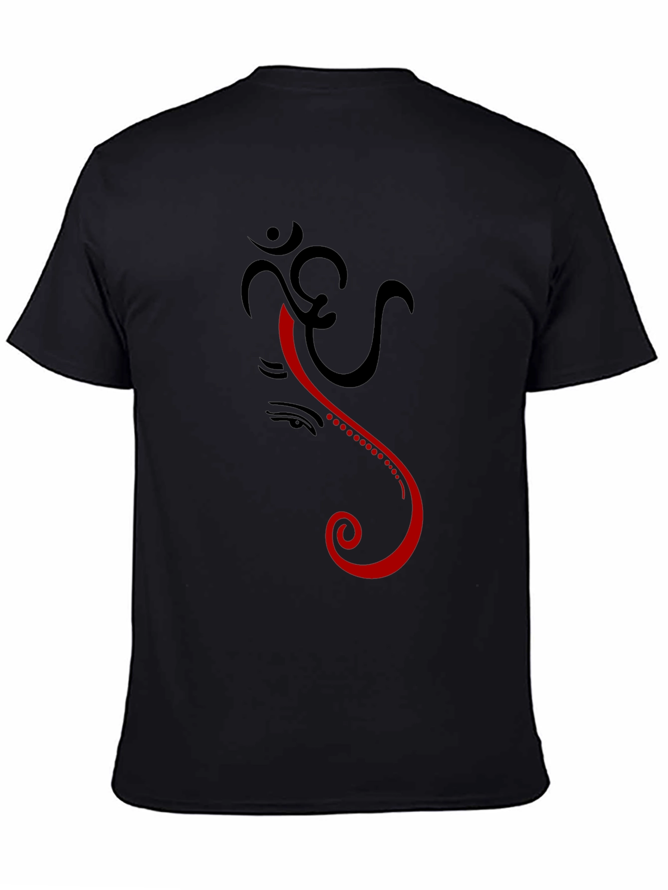Om Ganesh Graphic Tee - Black Cotton Comfort