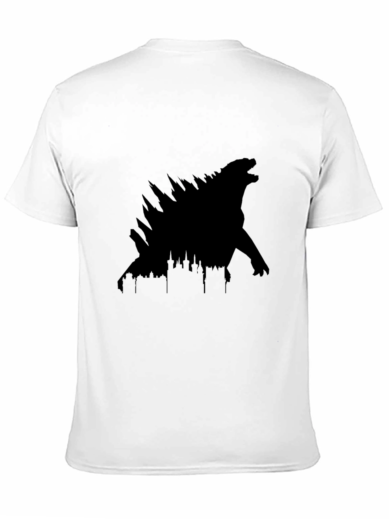 Godzilla Black Silhouette Graphic Tee