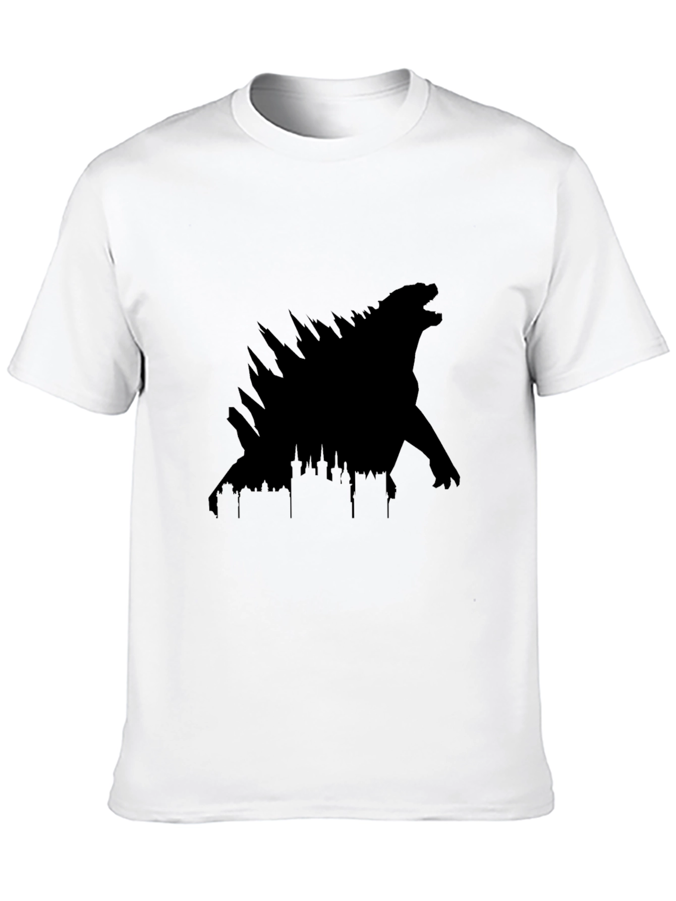 Godzilla Black Silhouette Graphic Tee