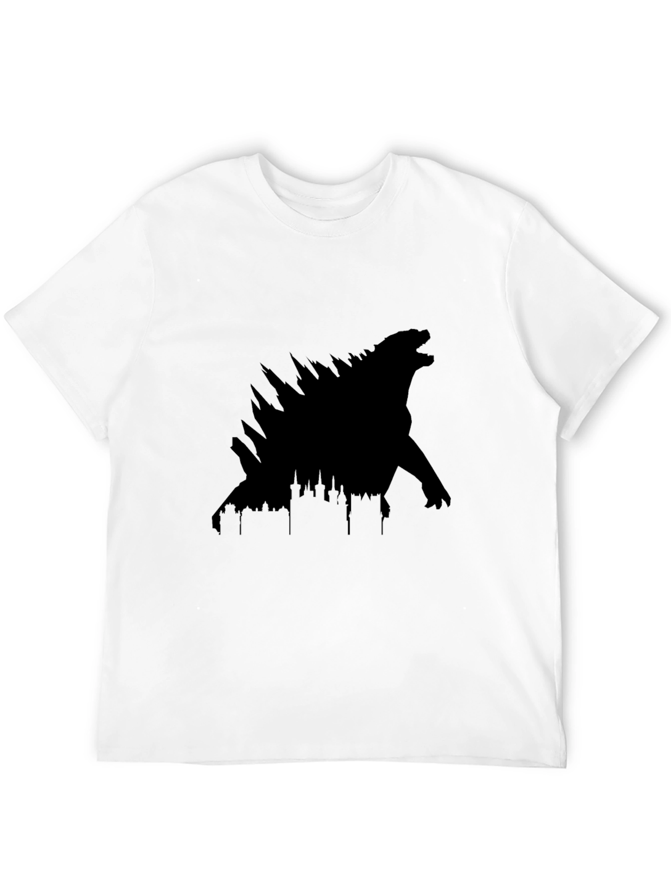 Godzilla Black Silhouette Graphic Tee