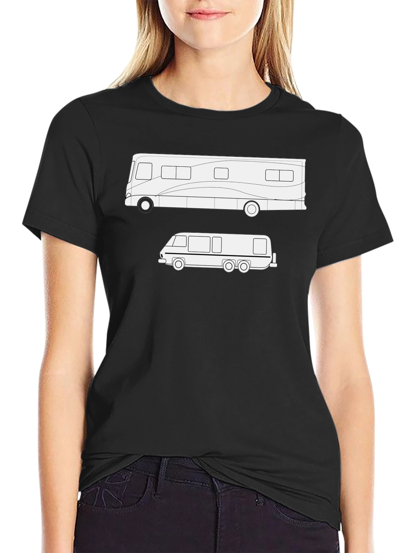RV & Motorhome T-Shirt - Black Cotton Tee
