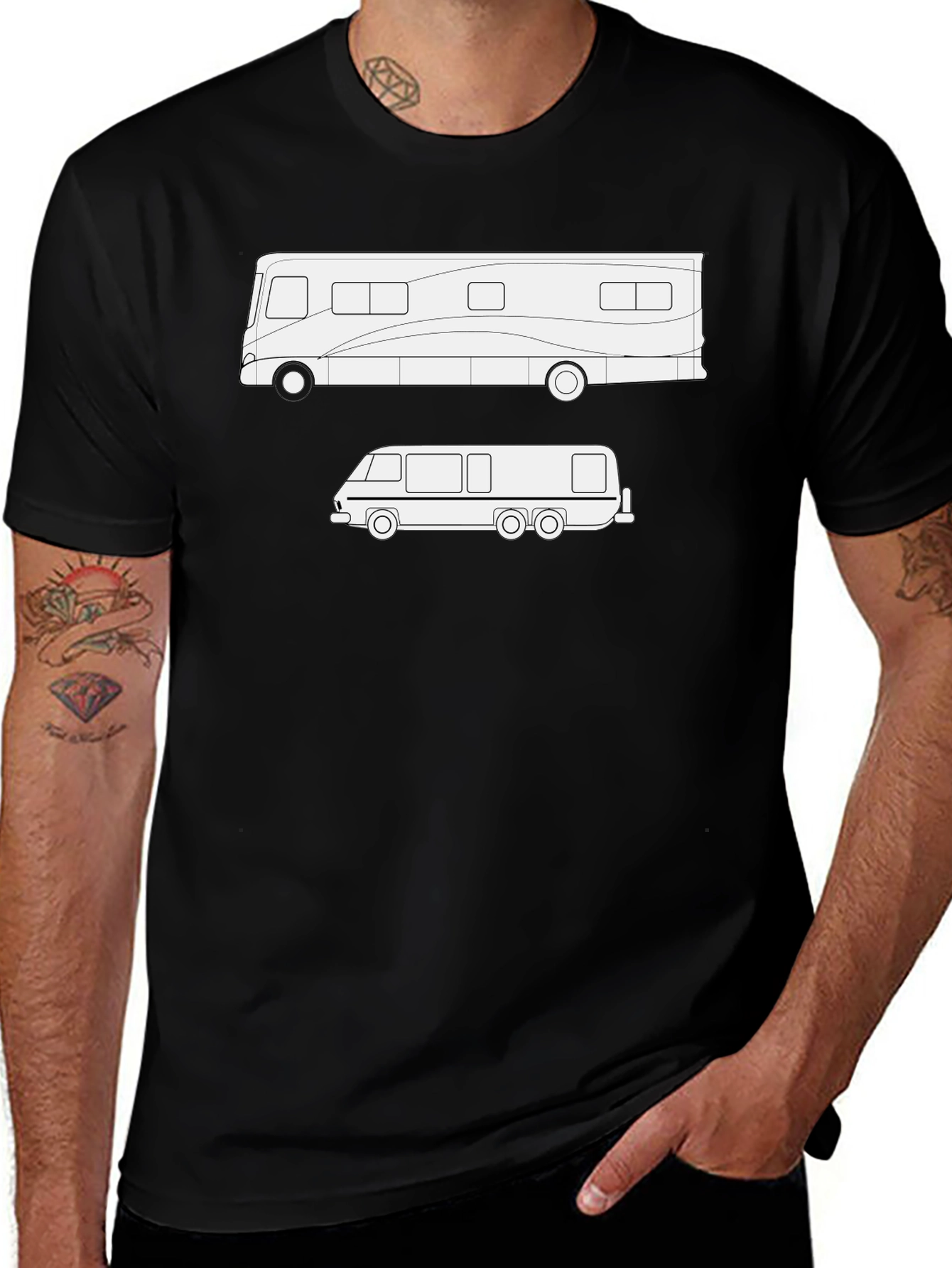 RV & Motorhome T-Shirt - Black Cotton Tee