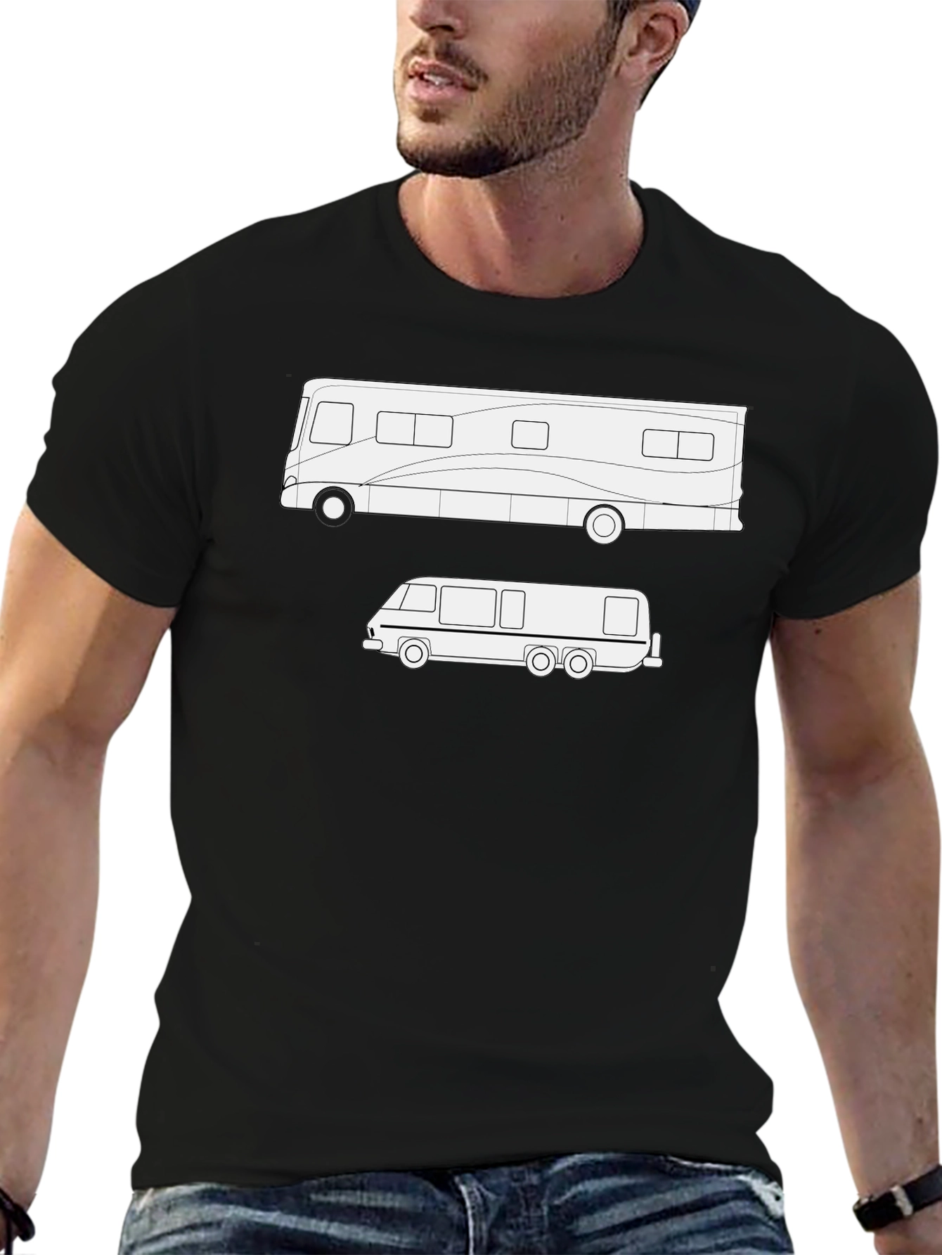 RV & Motorhome T-Shirt - Black Cotton Tee