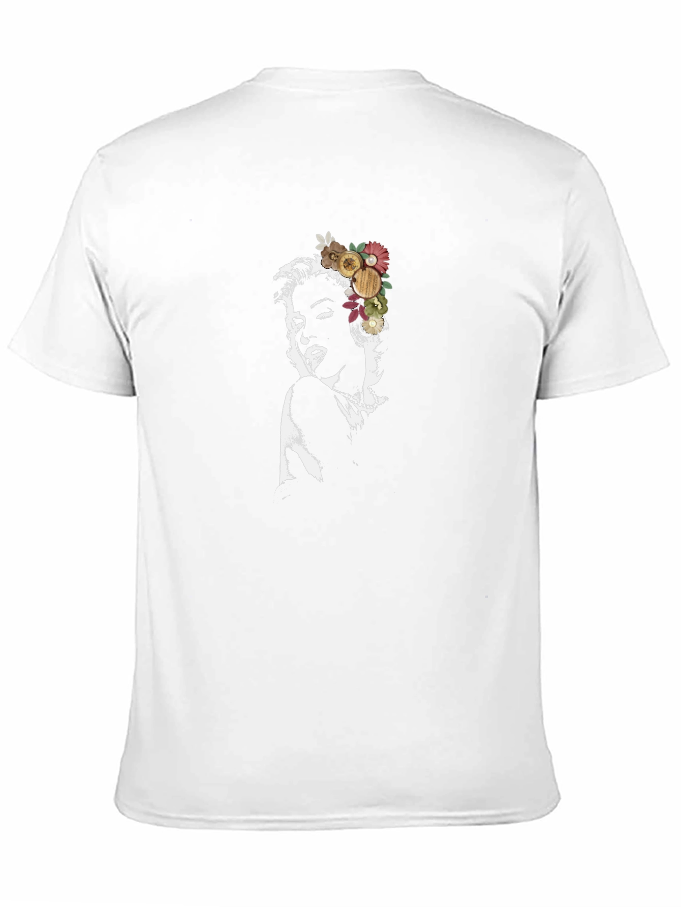 Marilyn Monroe Floral Black Graphic Tee